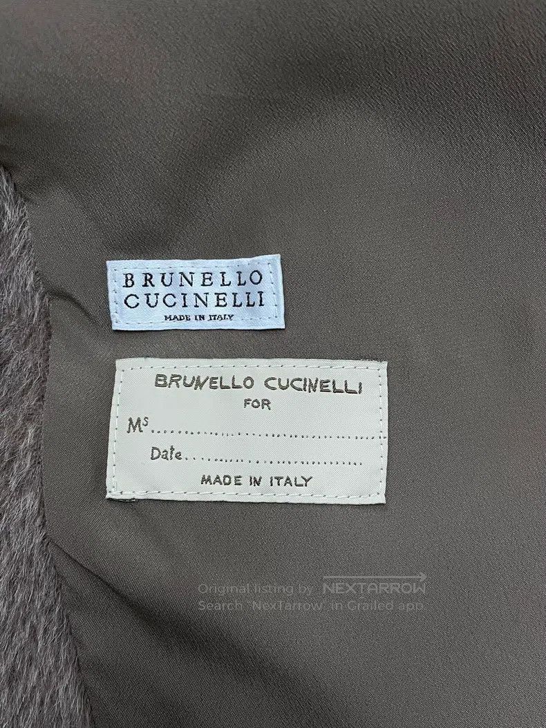 Brunello Cucinelli Brunello Cucinelli Brown Alpaca Wool Greatcoat Size XS / US 0-2 / IT 36-38 - 3 Thumbnail