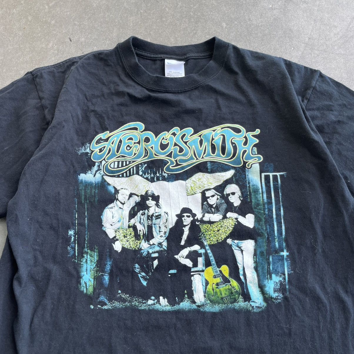 Aerosmith × Band Tees 2006 Aerosmith Black Concert Logo Band Tee Vintage Style L Size US L / EU 52-54 / 3 - 2 Thumbnail