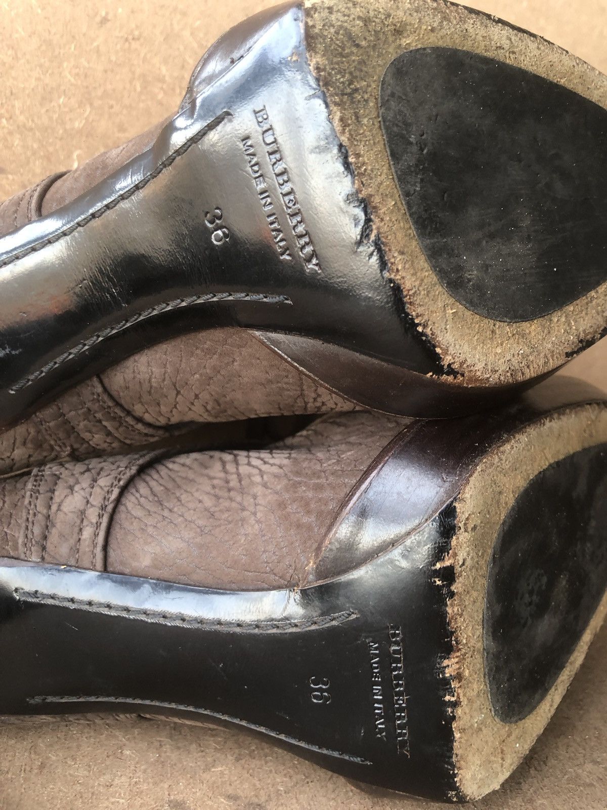 Burberry Burberry Brown Calfskin Leather Ankle Boots Size 36 Size US 6 / IT 36 - 14 Thumbnail