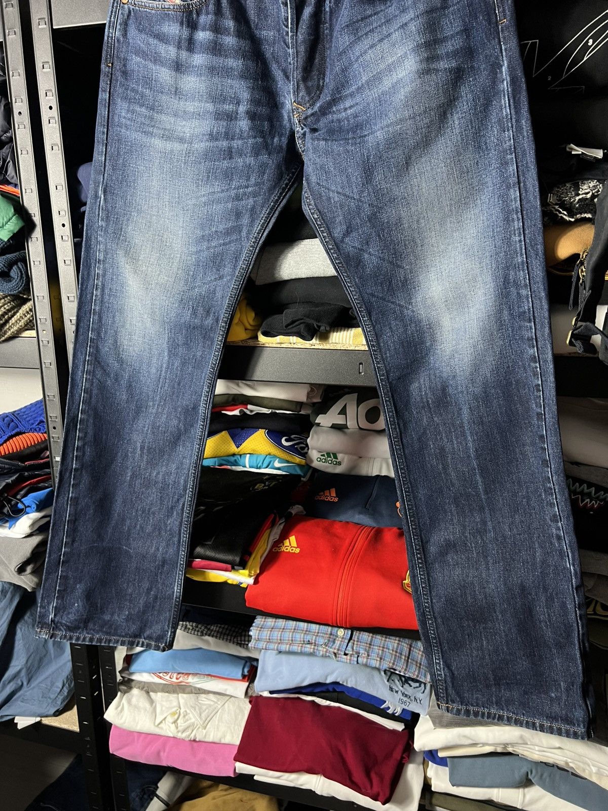 Diesel 🔥 Diesel Larkee Jeans W34 Regular Straight Fit Vintage Denim Size US 34 / EU 50 - 7 Thumbnail