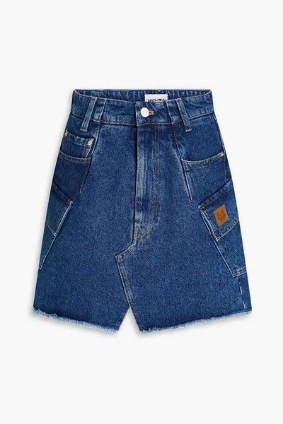 Kenzo o1y1025 Denim Mini Skirt in Blue Size 27" / US 4 / IT 40 - 1 Thumbnail