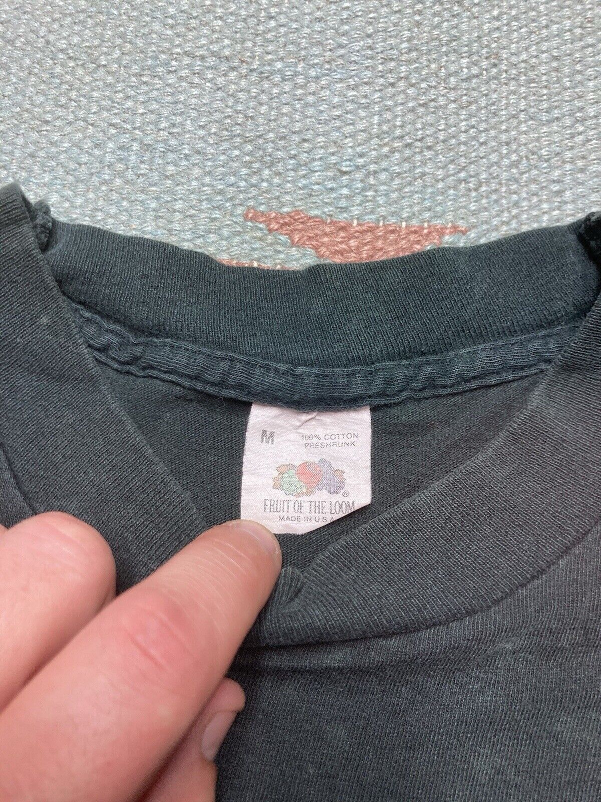 Fruit Of The Loom × Vintage 80s pocket t shirt blank black grunge cotton fruit of loom M Size US M / EU 48-50 / 2 - 5 Thumbnail