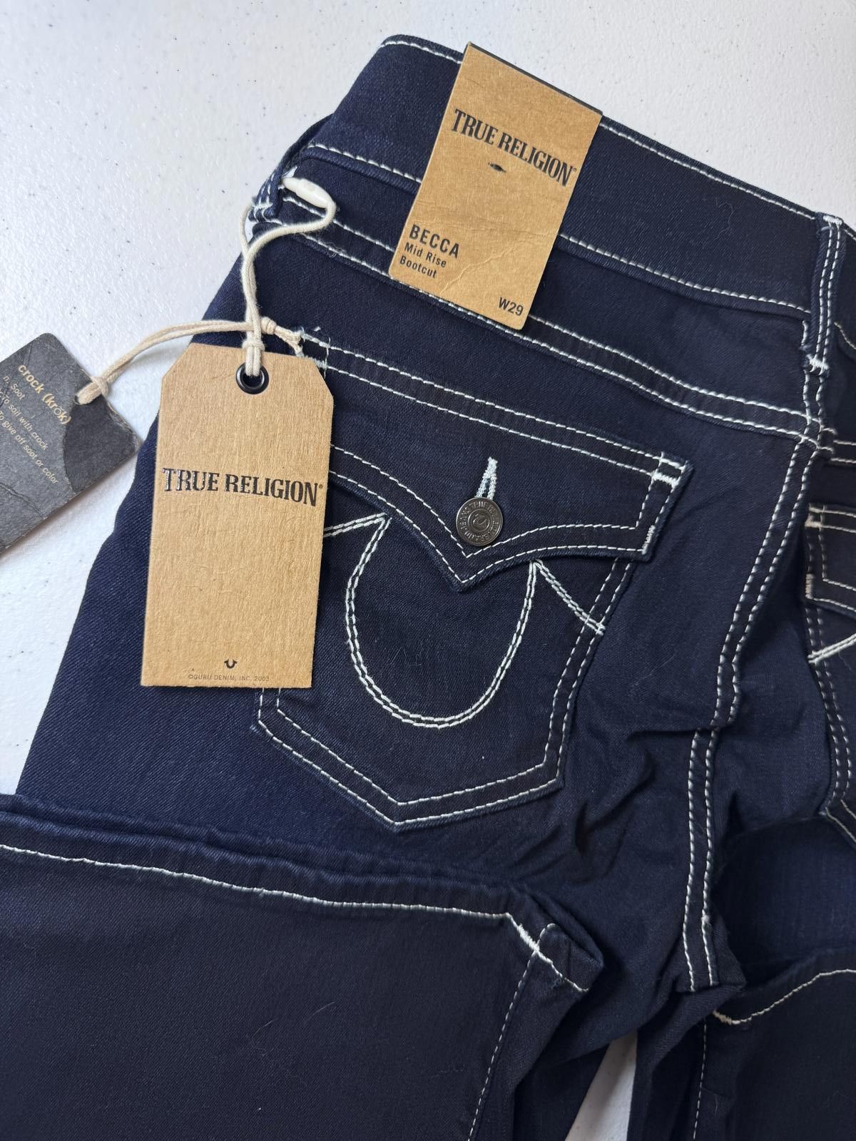 True Religion True Religion Women's Becca Mid-Rise Jeans - W29 Size 29" - 7 Thumbnail