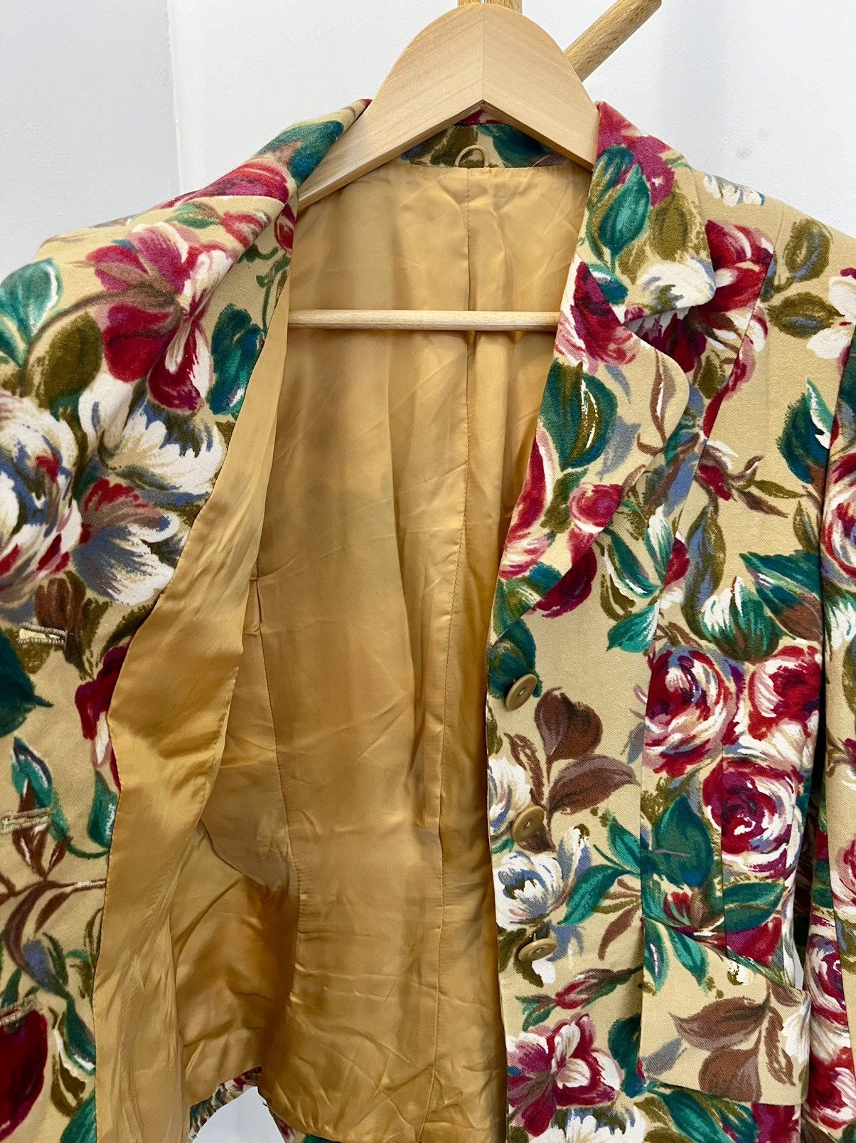 Kenzo × Vintage Vintage Kenzo Floral Blazer Size XXS / US 00 / IT 34 - 6 Thumbnail