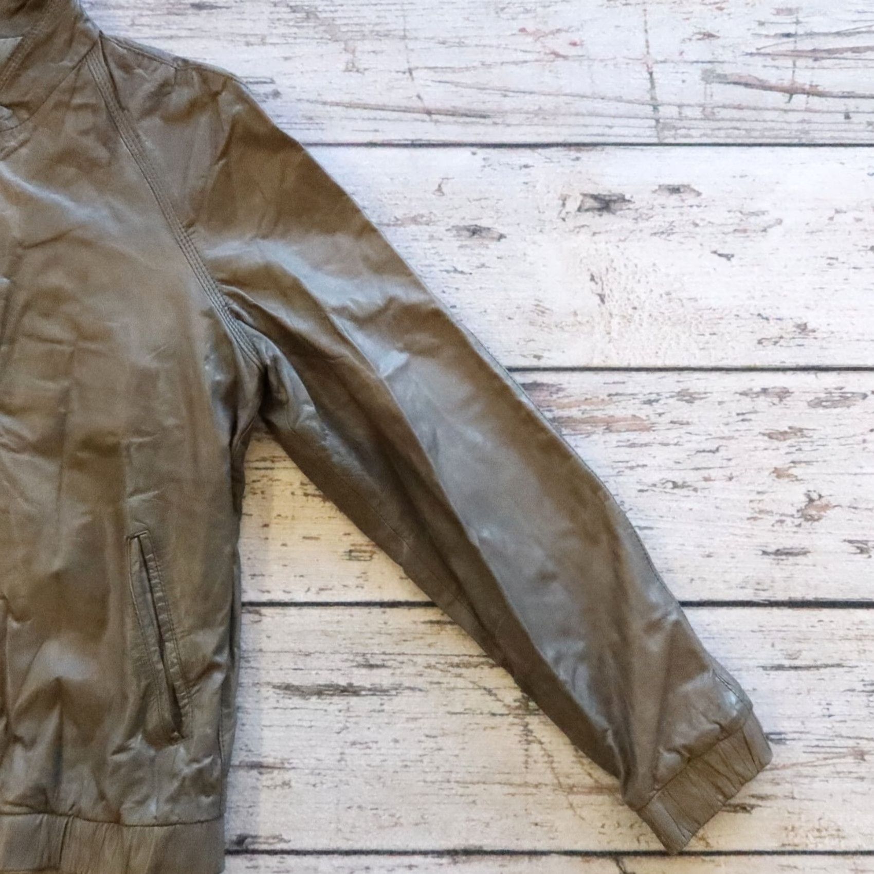 Vintage VINTAGE Michael Hoban North Beach Leather Jacket Gray 70s Motorcycle Jacket Mens Size 38 Size US XXS / EU 40 - 6 Thumbnail