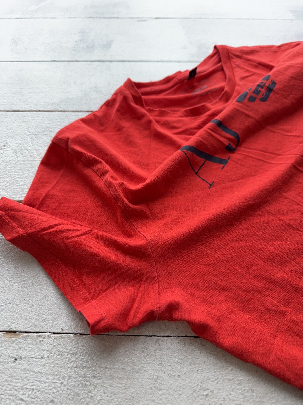Armani Luxury 00s Armani Jeans AJ Logo Red T-Shirt Pima Cotton Size US M / EU 48-50 / 2 - 6 Thumbnail