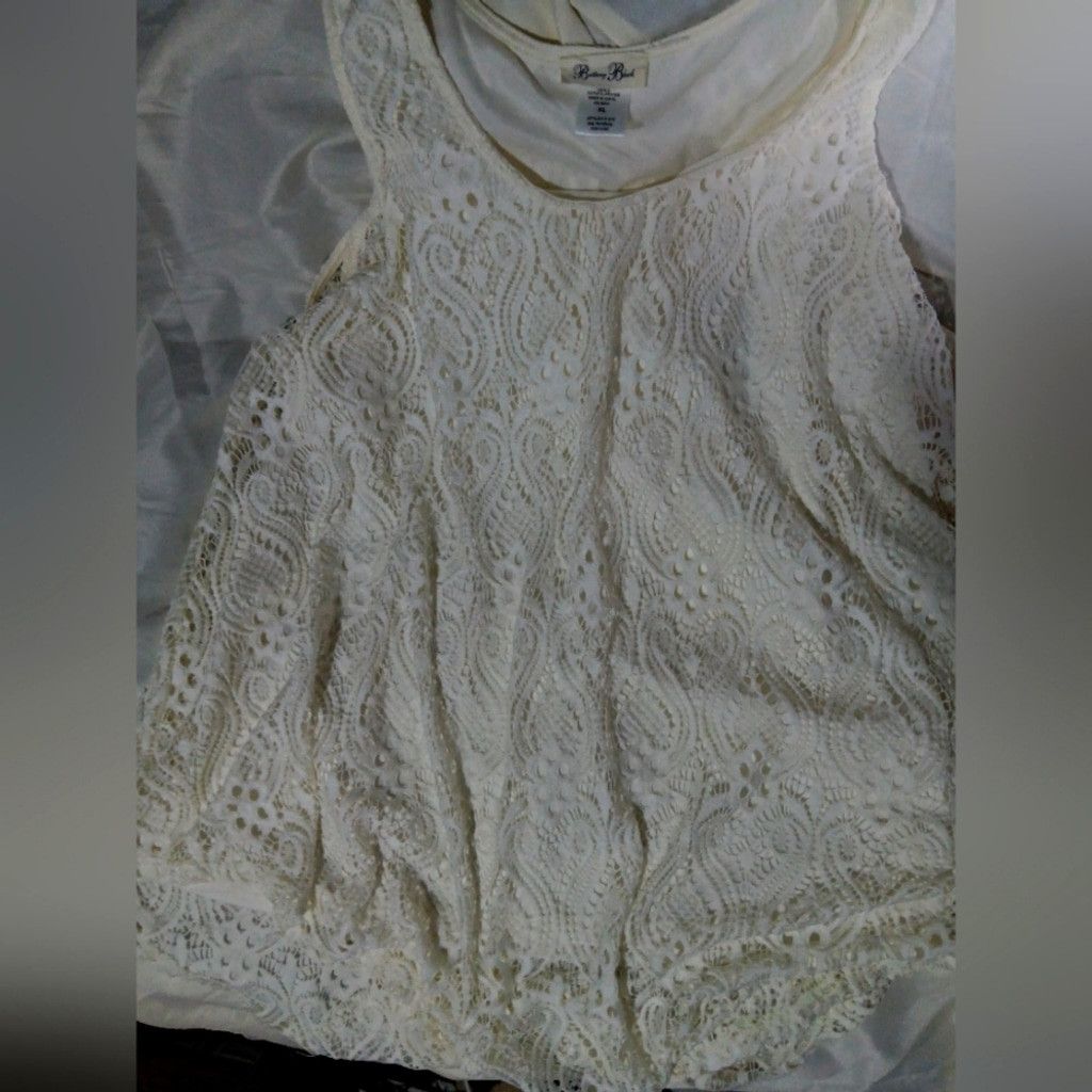 Britt Bolton Brittany Black, lace tank top, fully lined, XL, nwot Size XL / US 12-14 / IT 48-50 - 1 Thumbnail