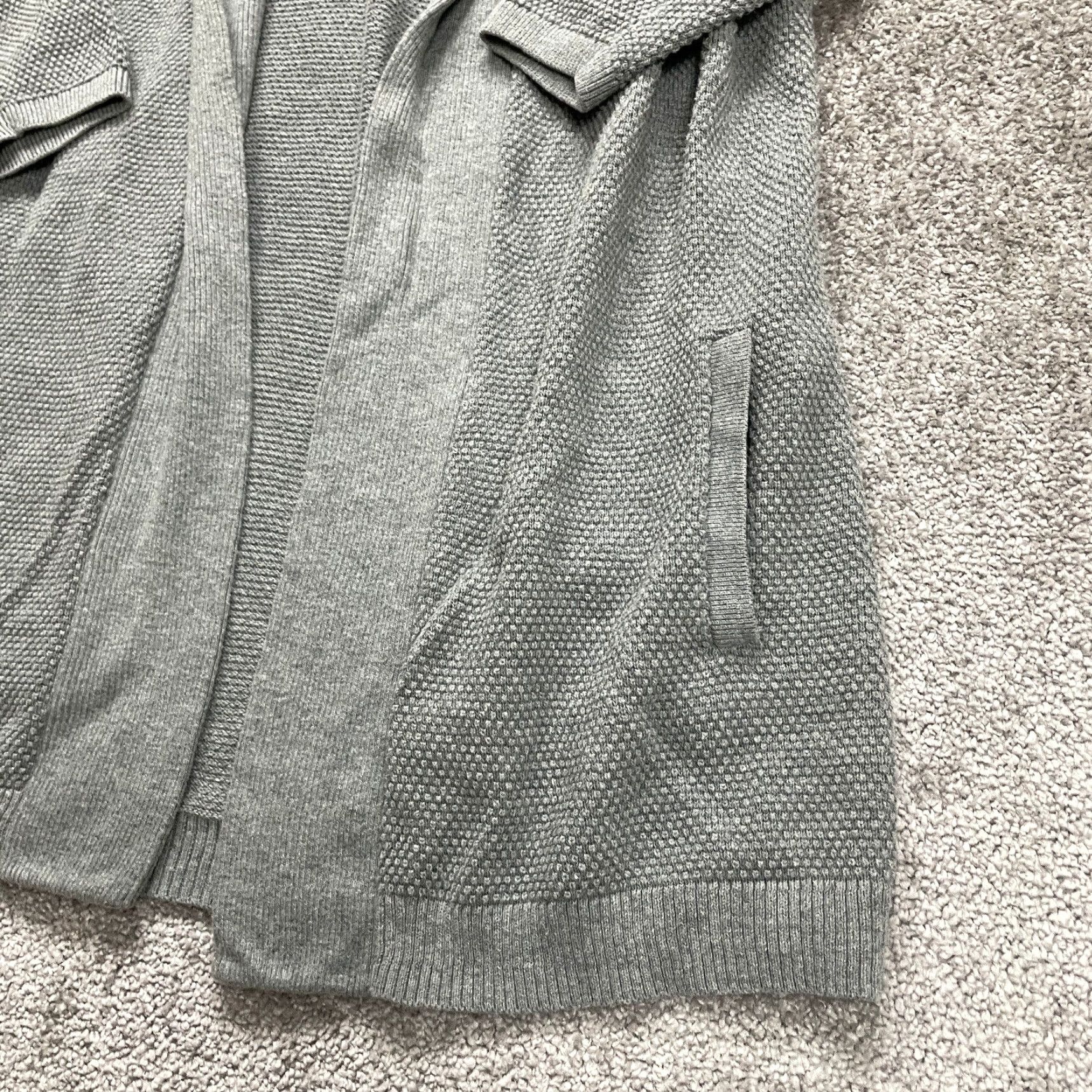 Lands' End Lands' End Cardigan Sweater Womens Medium Black Open Hip Pockets Zipper Knit Cotton, Polyester, Spandex Casual Soft Size M / US 6-8 / IT 42-44 - 2 Thumbnail