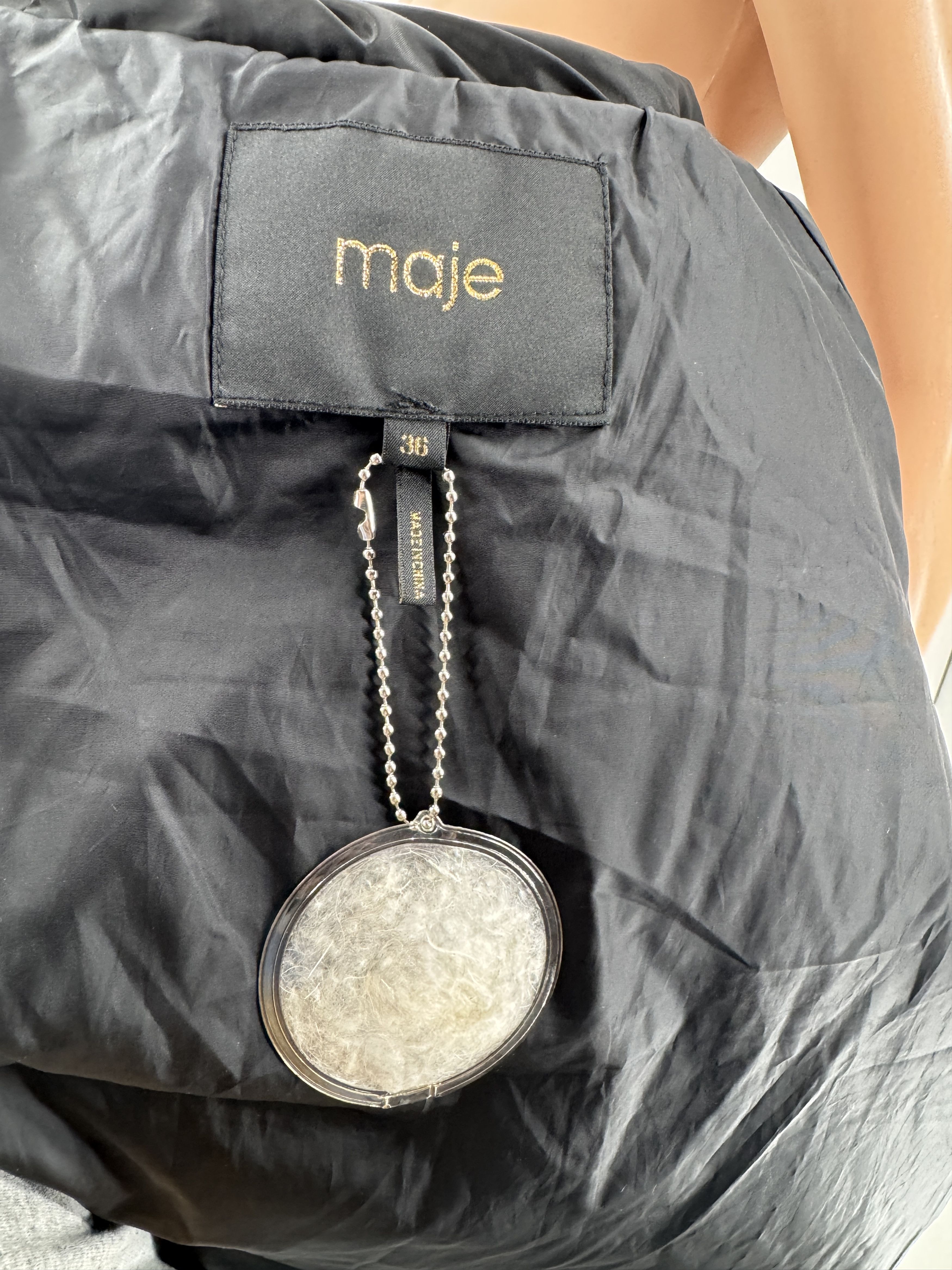 Maje Maje Jacket Down Puffer Long Coat Black FR36 US S Size XS / US 0-2 / IT 36-38 - 7 Thumbnail