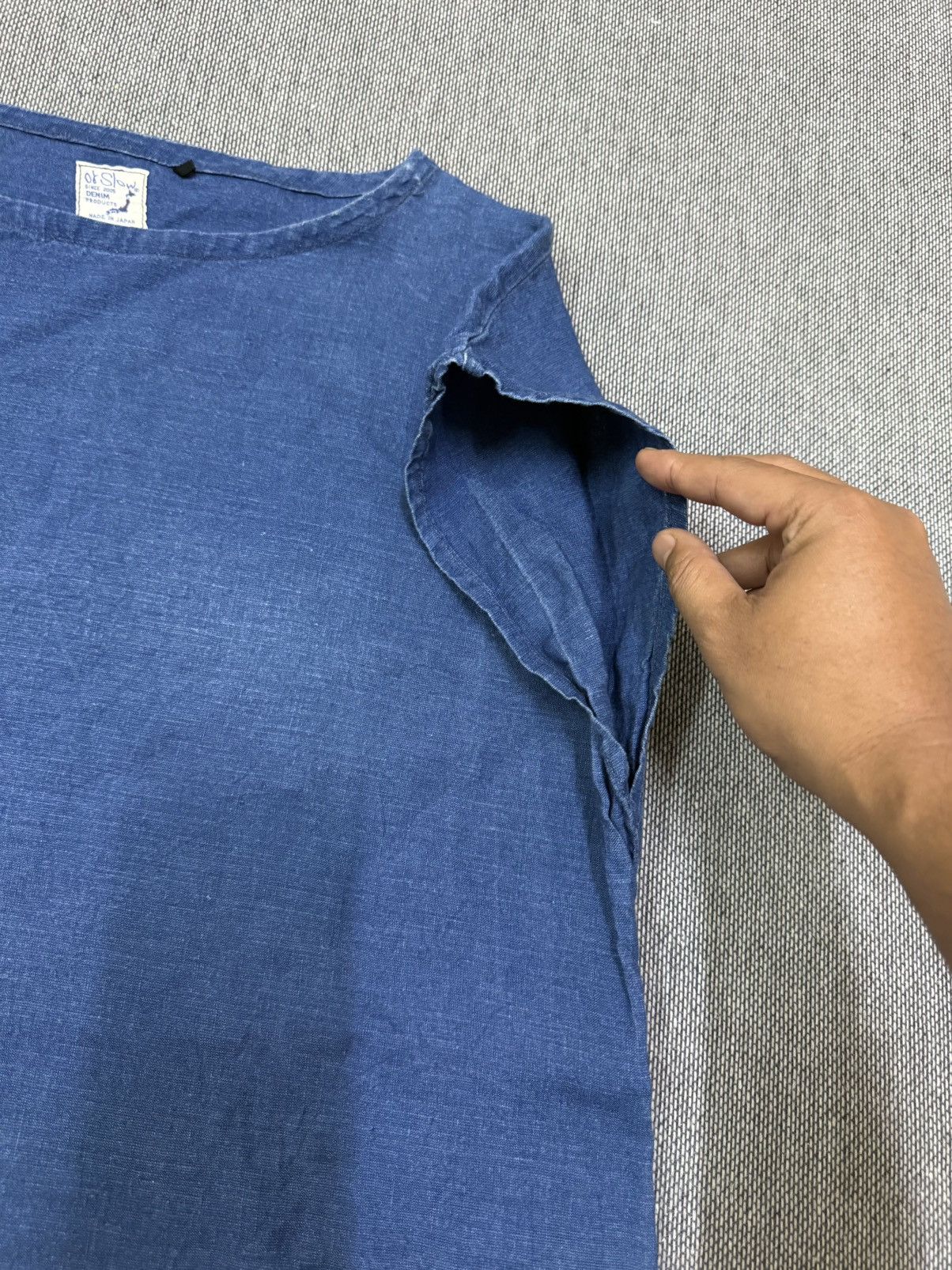 Orslow Modern Indigo Sleeveless Tunic Dress in Blue, Women's — image 4 of 6