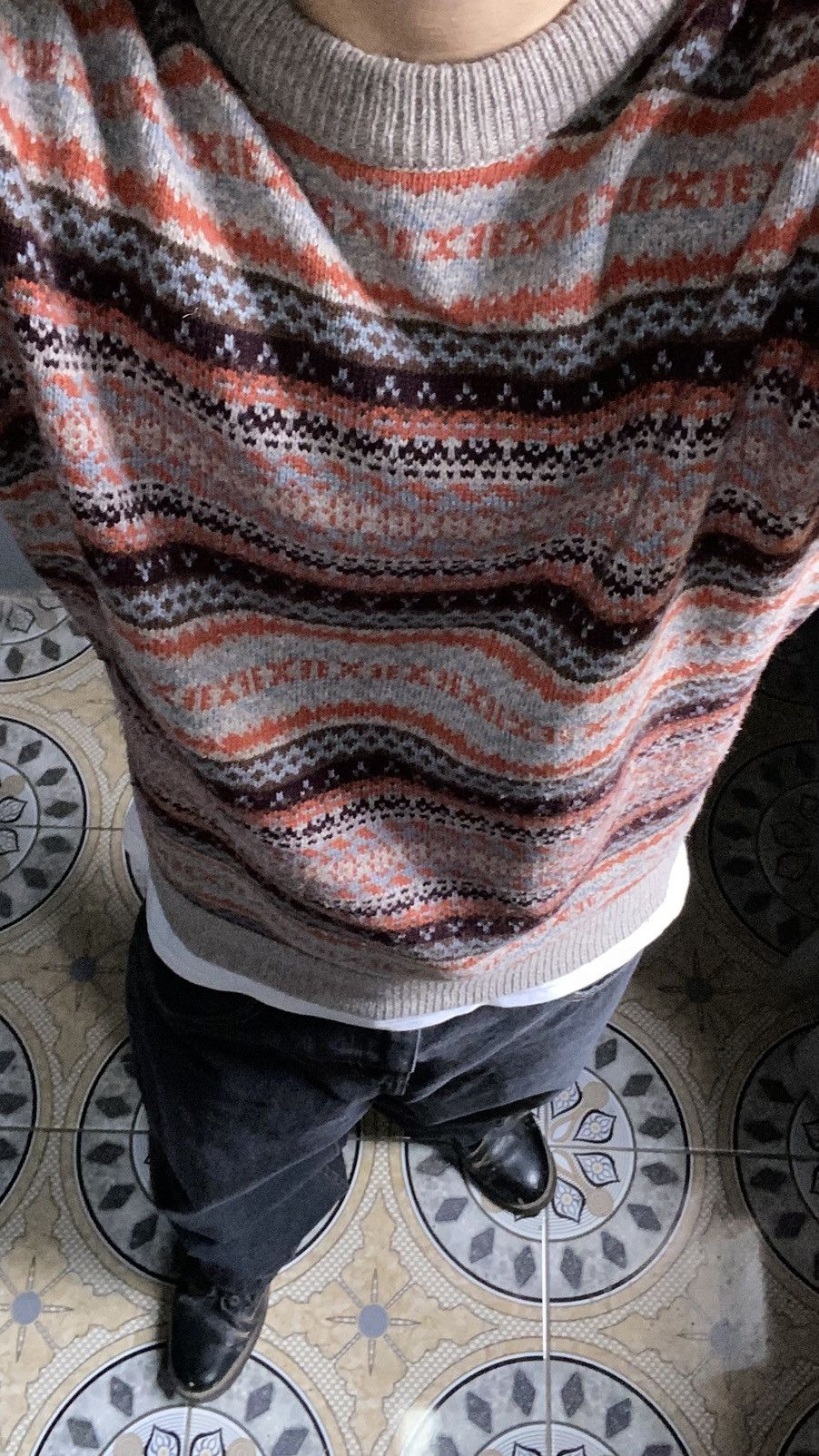 Other Vintage 90's GU Japan Fair Isle Knit Winter Streetwear Size US M / EU 48-50 / 2 - 13 Thumbnail