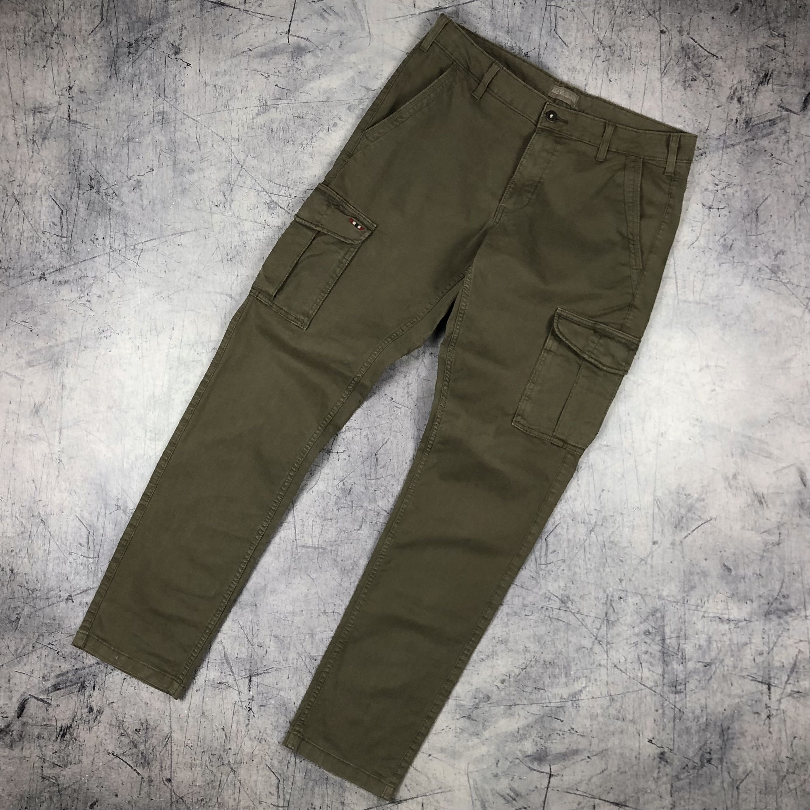 Vintage Napapijri Cargo Pocket Casual Khaki Pants y2k