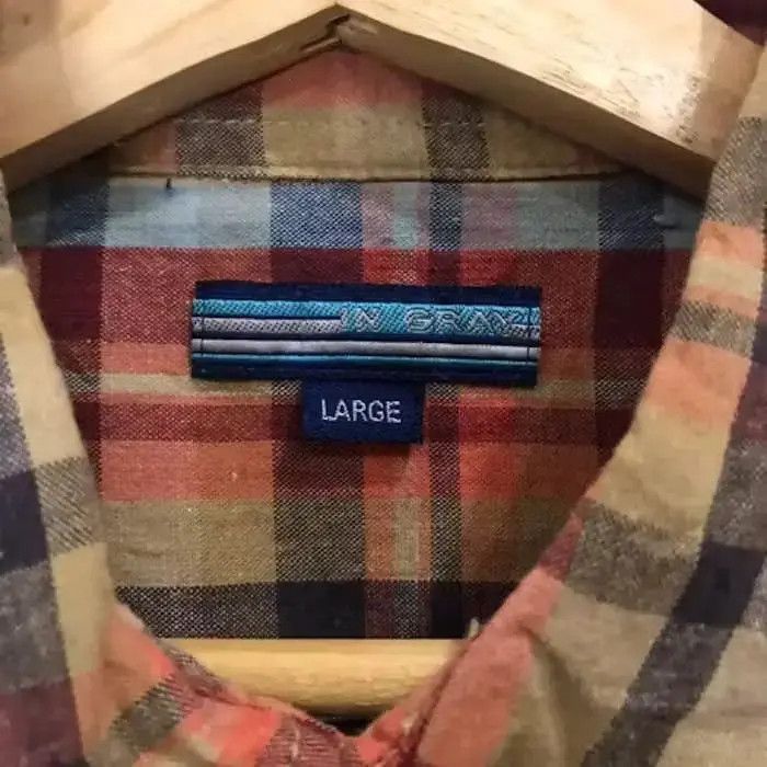 Flannel In Gray Plaid Tartan Flannel Shirt Size US L / EU 52-54 / 3 - 5 Thumbnail
