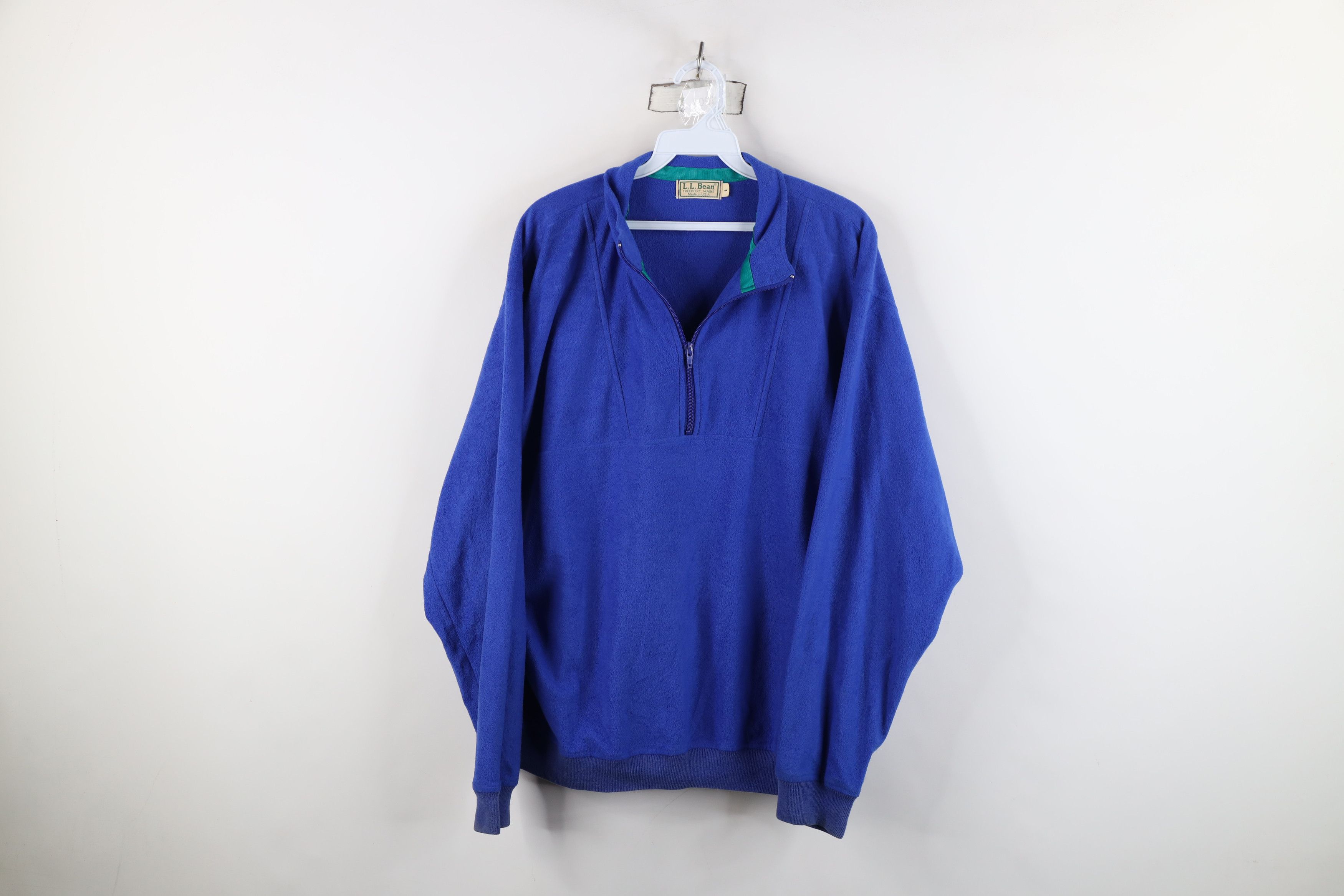 L.L. Bean Vintage 70s 80s LL Bean Fleece Half Zip Pullover Sweater USA Size US L / EU 52-54 / 3 - 1 Thumbnail