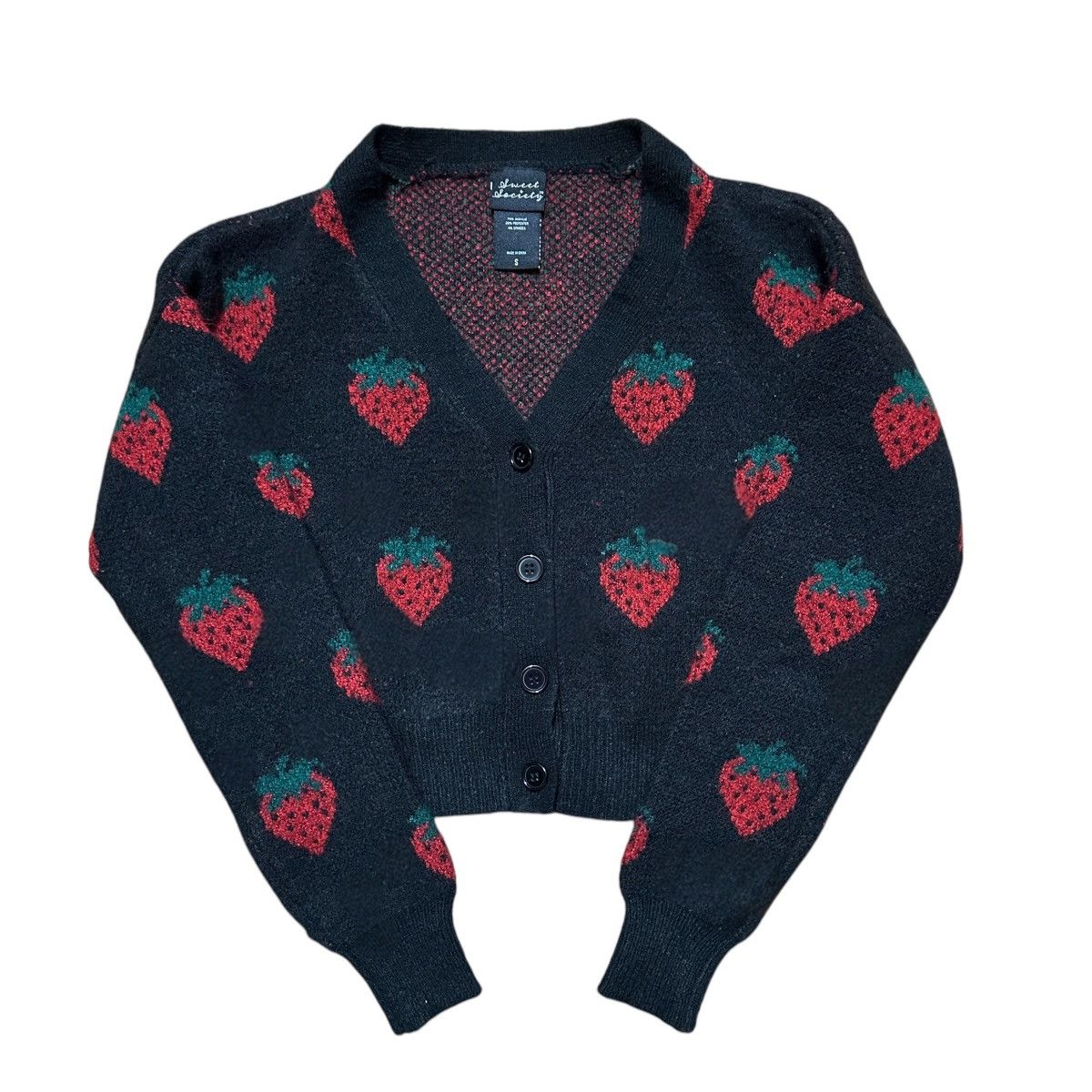Other Women’s Y2K Sweet Society Strawberry Sweater Size S / US 4 / IT 40 - 1 Thumbnail