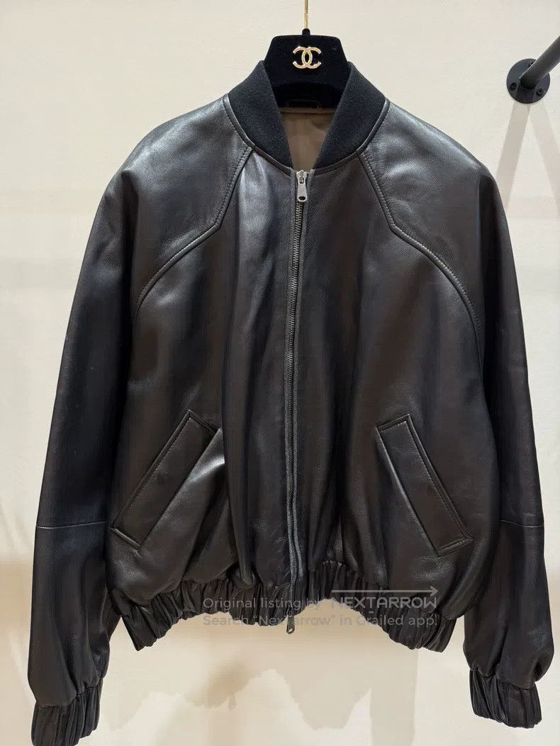 Brunello Cucinelli Brunello Cucinelli Black lambskin jacket, classic loose si Size XS / US 0-2 / IT 36-38 - 1 Thumbnail