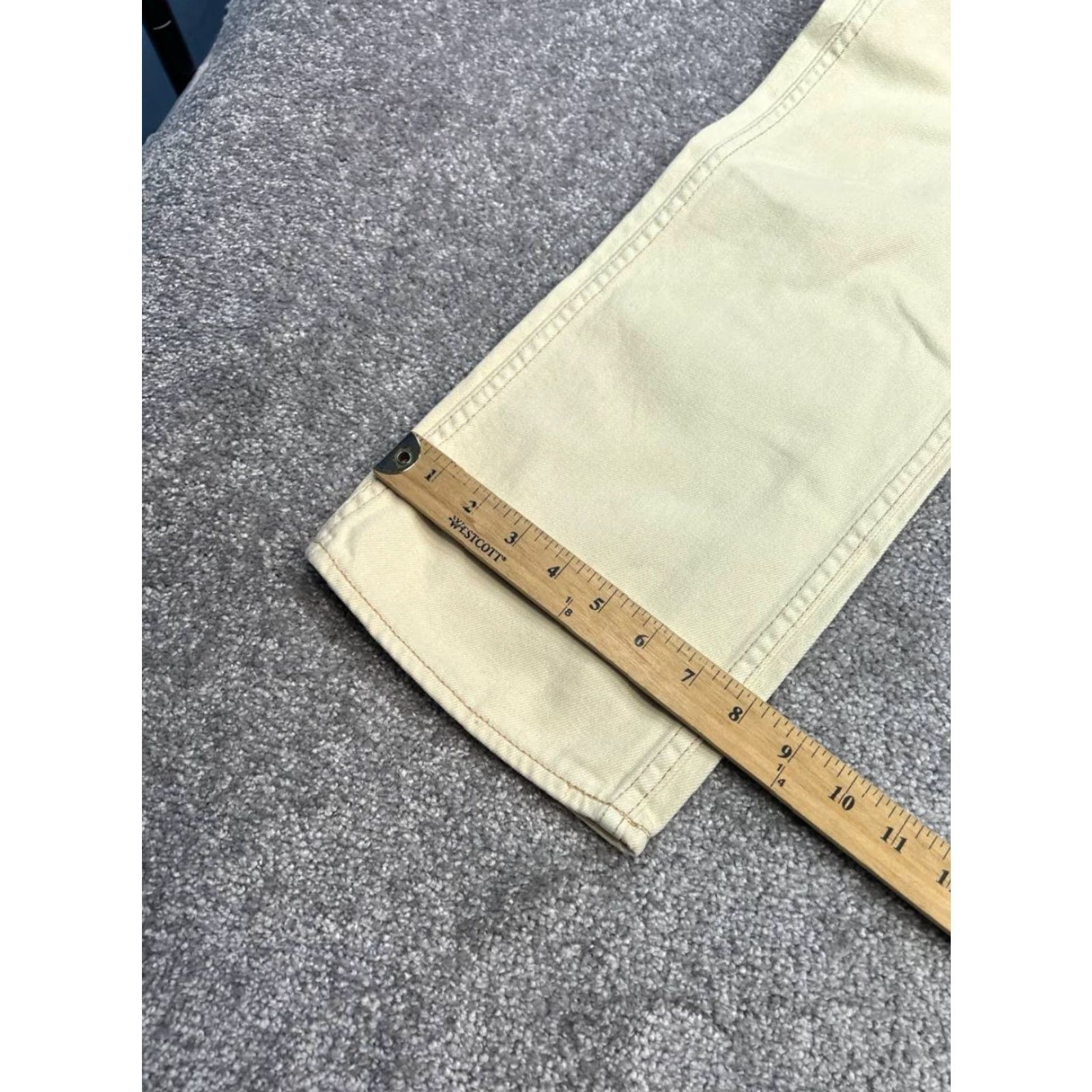 J.Crew J.CREW Sutton Jeans Mens 35 Beige Denim Mid Rise Straight Leg 34x31 Size US 35 - 6 Thumbnail