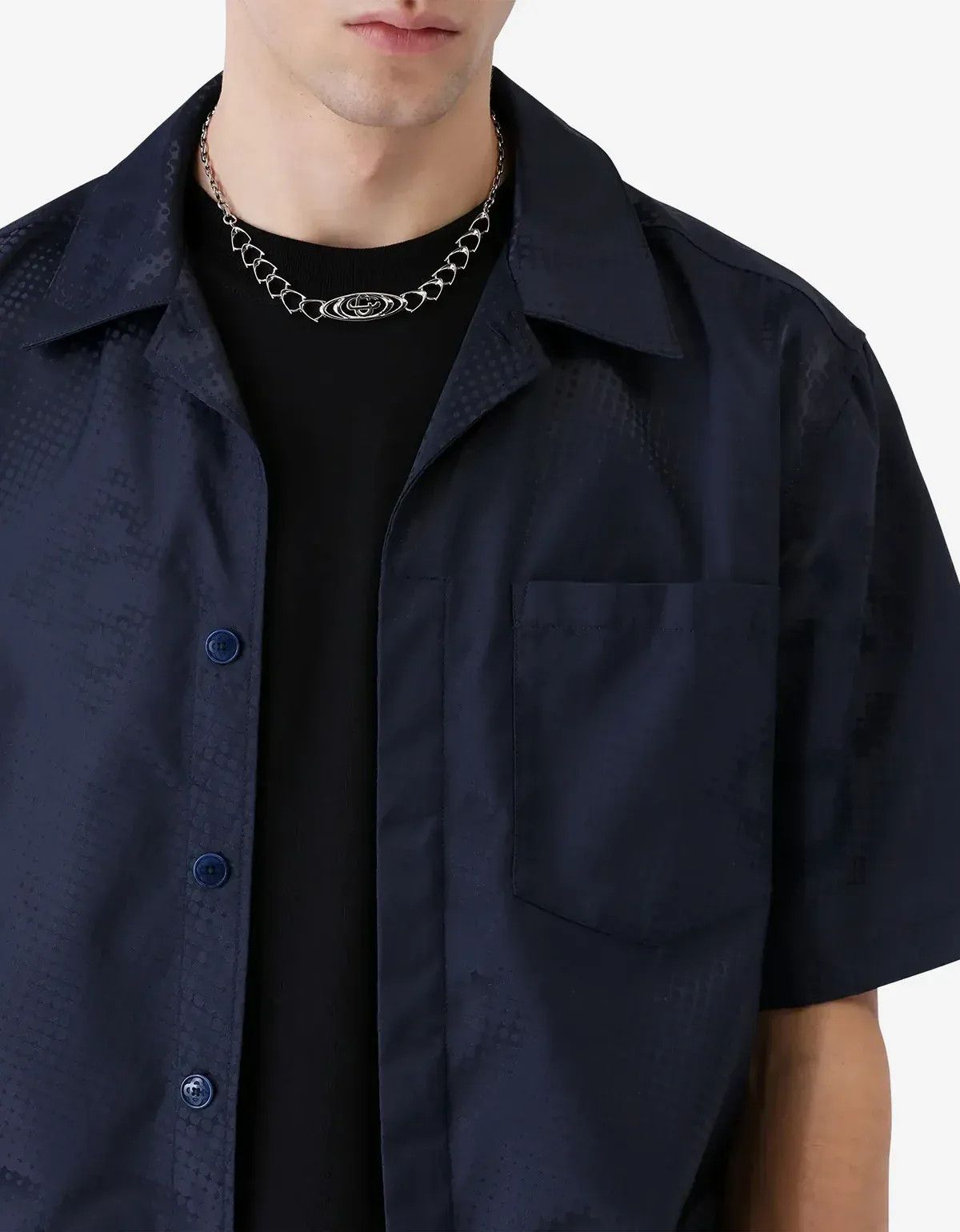 Casablanca Casablanca Blue Half Tone Monogram Short Sleeve Shirt Size US S / EU 44-46 / 1 - 6 Thumbnail
