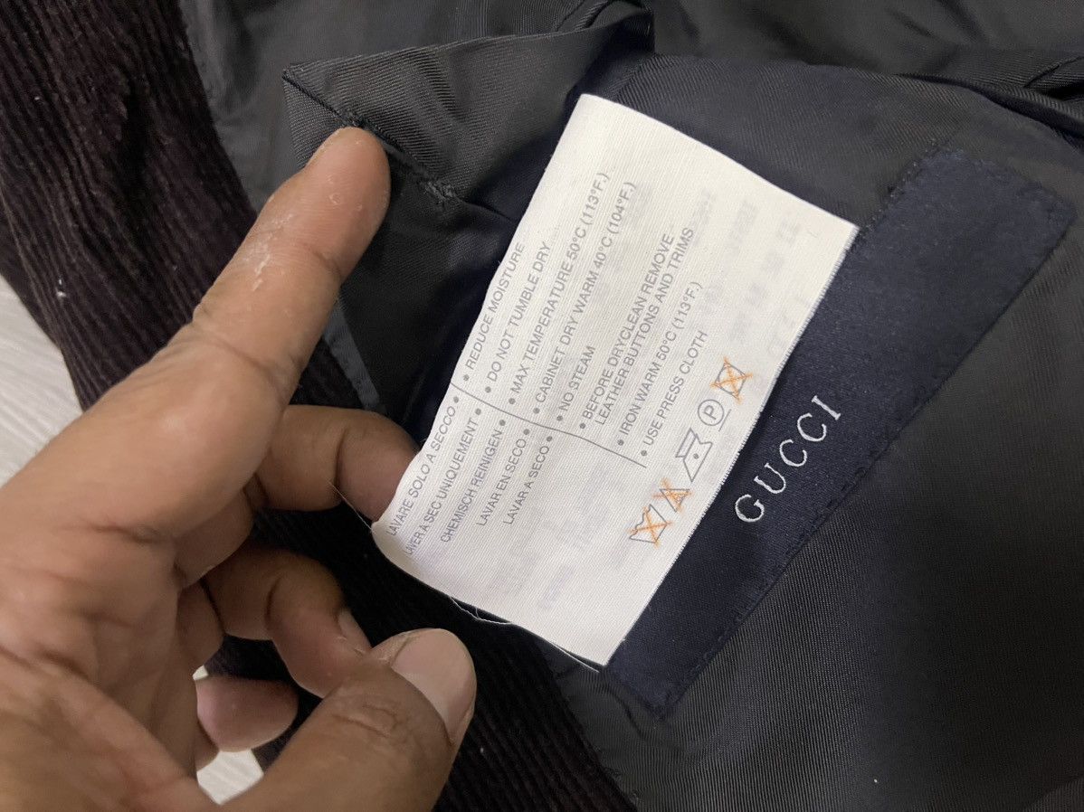 Gucci GUCCI brown cudroy coat jacket Size 44R - 9 Thumbnail