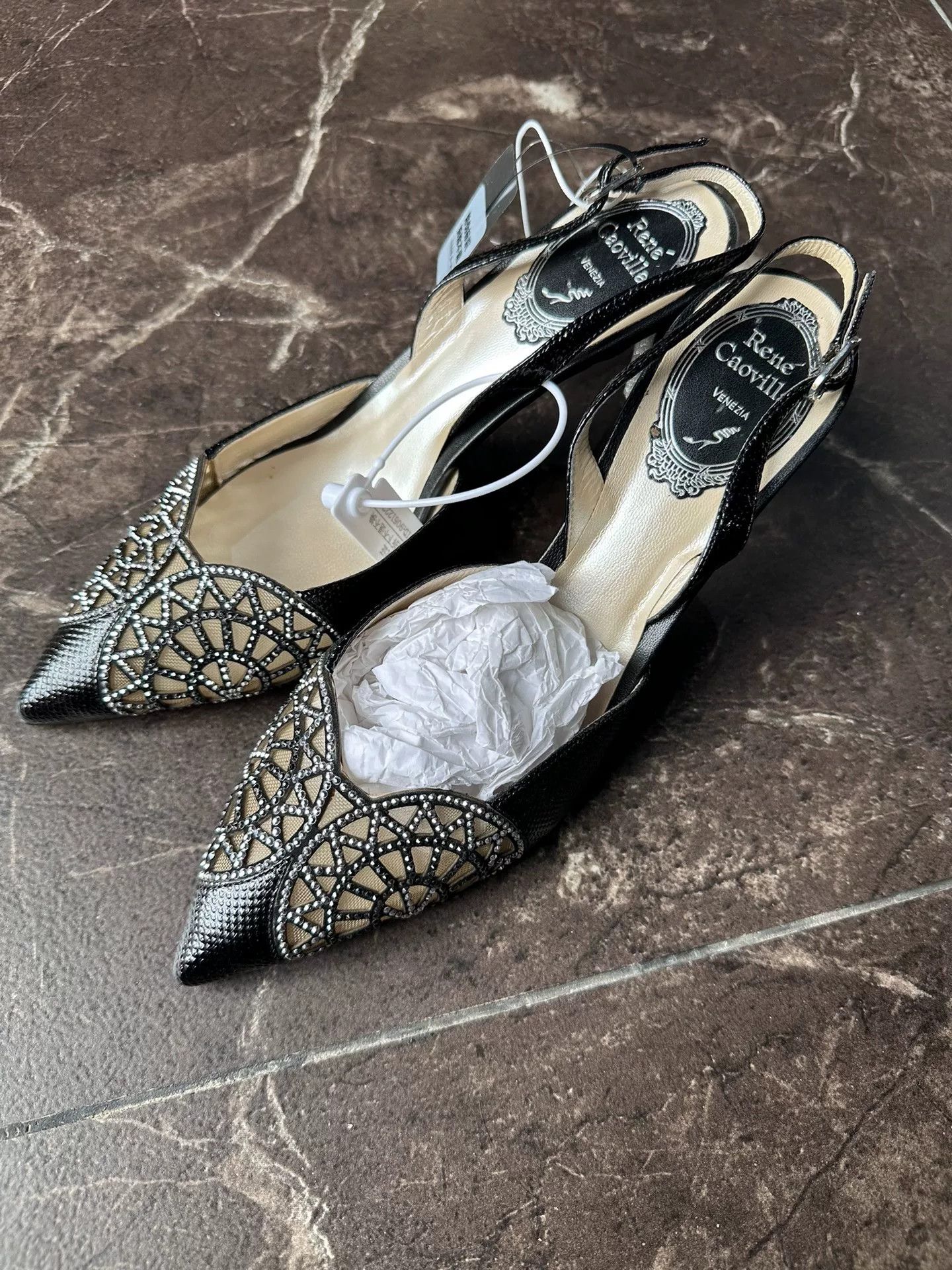 Rene Caovilla Rene Caovilla Crystal Toe Heels Size US 5.5 / IT 35.5 - 1 Thumbnail