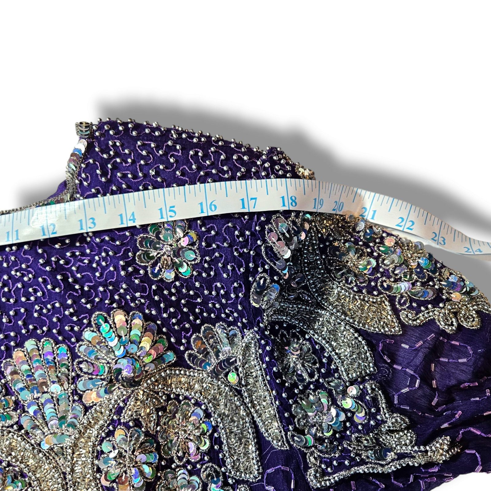 Other VTG JP Fashion Hand Beaded Silk Sheath Dress Sz. M Purple Size M / US 6-8 / IT 42-44 - 11 Thumbnail