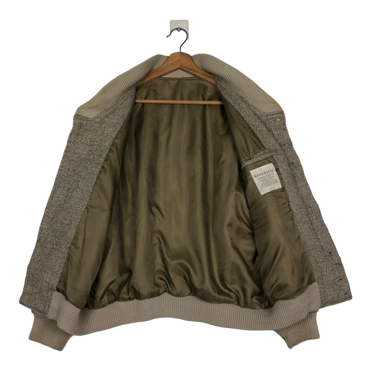 Vintage 🔥VINTAGE WOOL BOMBER JACKET HERRINGBONE WOODHOUSE JAPAN Size US M / EU 48-50 / 2 - 13 Thumbnail
