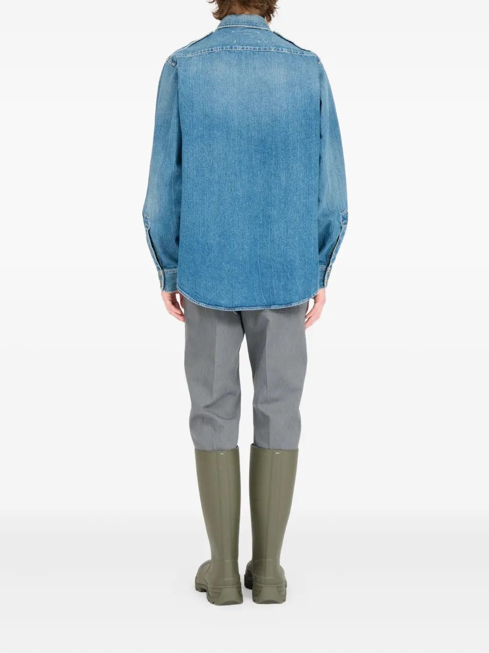 Maison Margiela o1w1db10526 Denim Shirt in Blue Size US L / EU 52-54 / 3 - 4 Thumbnail