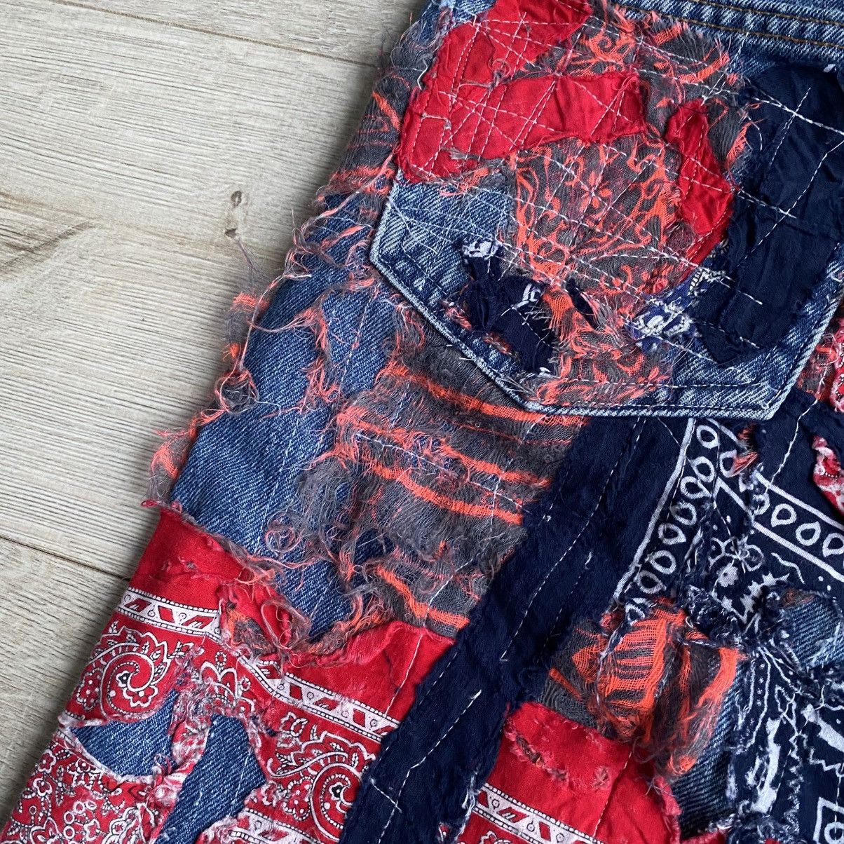 Levi's Reworked Levi’s Bandana Custom Jeans Proleta re Art Size US 34 / EU 50 - 13 Thumbnail