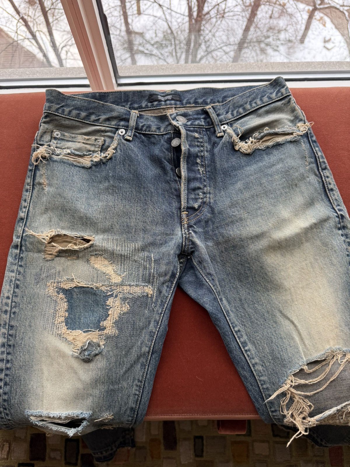 Undercover Undercover 68 Red Yarn Denim (2010) Size US 31 - 6 Thumbnail