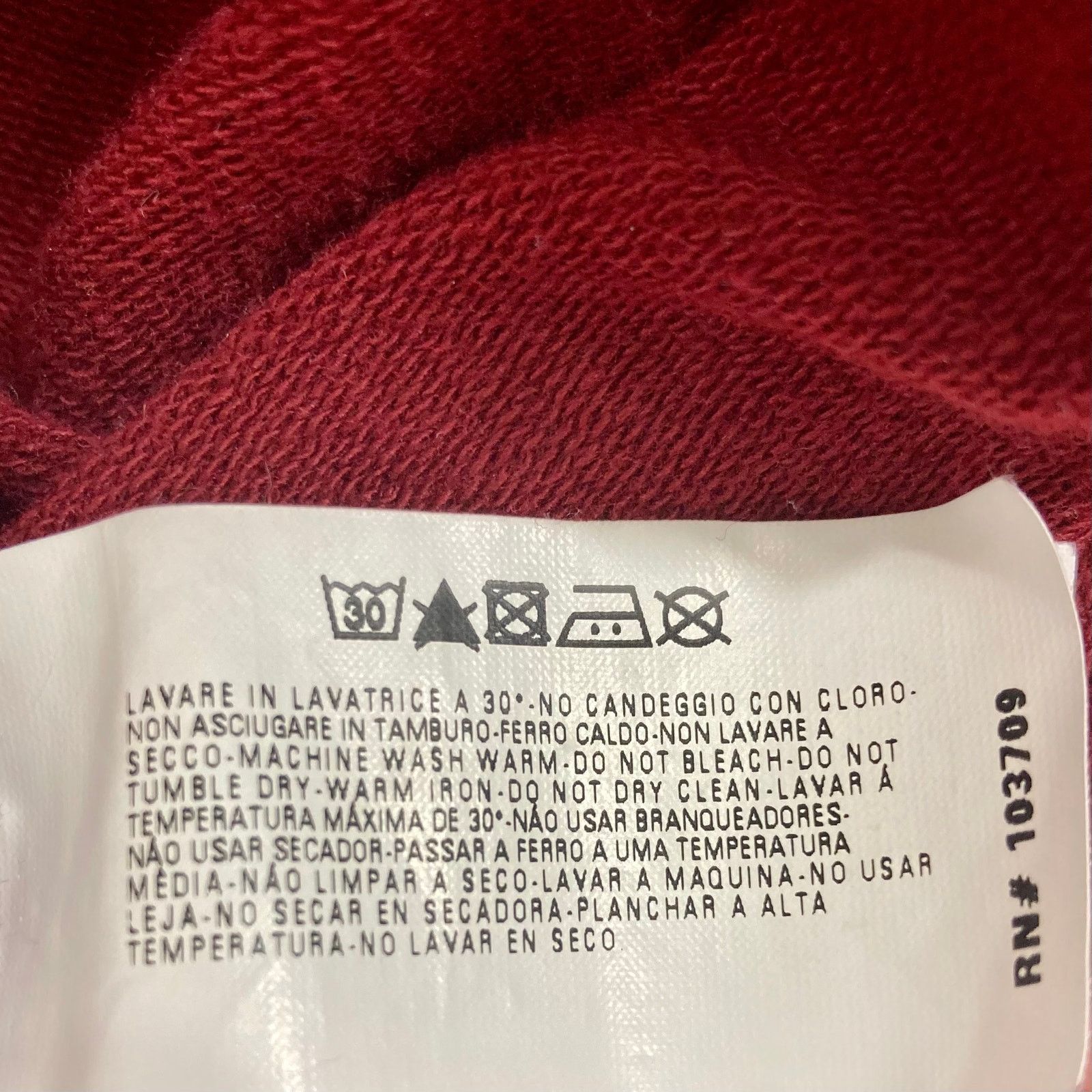 Armani Armani Jeans burgundy logo sweatshirt, long sleeve crew neck Size US XS / EU 42 / 0 - 9 Thumbnail