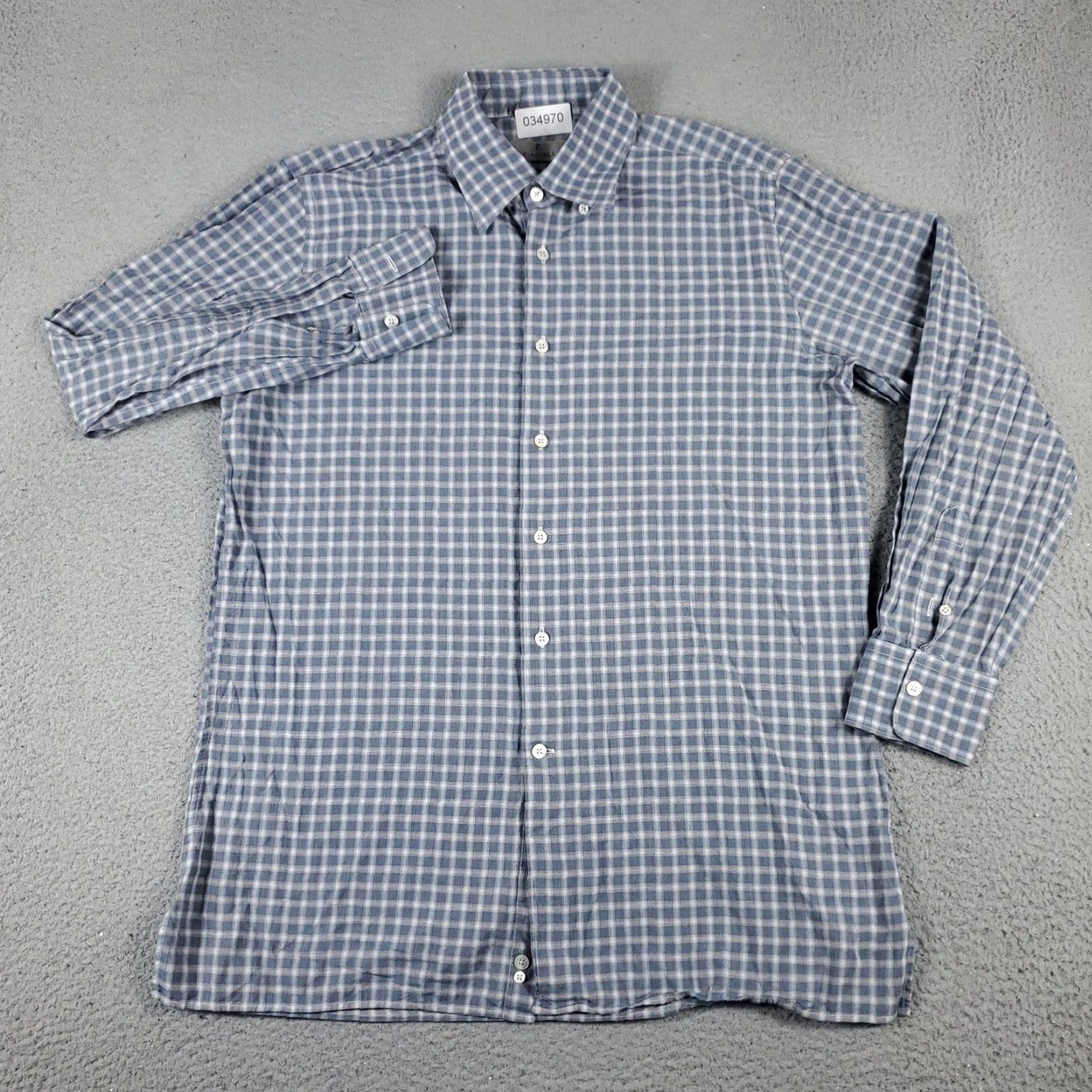 Canali VINTAGE Canali Shirt Mens Size 2XL Blue Red Plaid Button-Up Long Sleeve Adult Large Blue Canali Button-Down Mens Shirt (Plain) Size US L / EU 52-54 / 3 - 2 Thumbnail