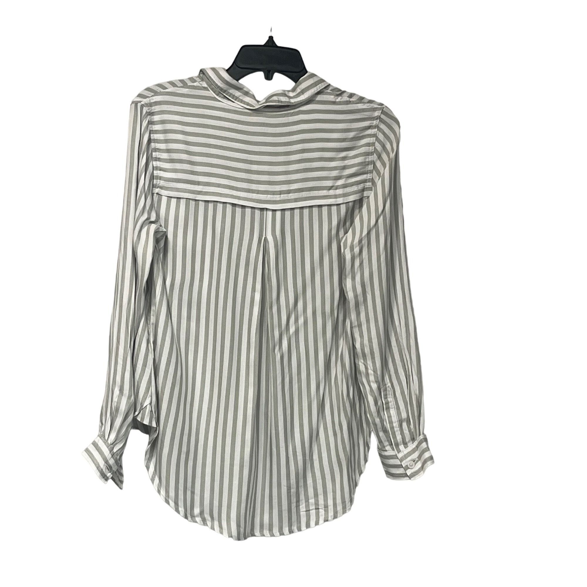 Other Beach Lounge Women’s Tinji Stripe Shirt in Green Moss, Sz. S Size S / US 4 / IT 40 - 12 Thumbnail