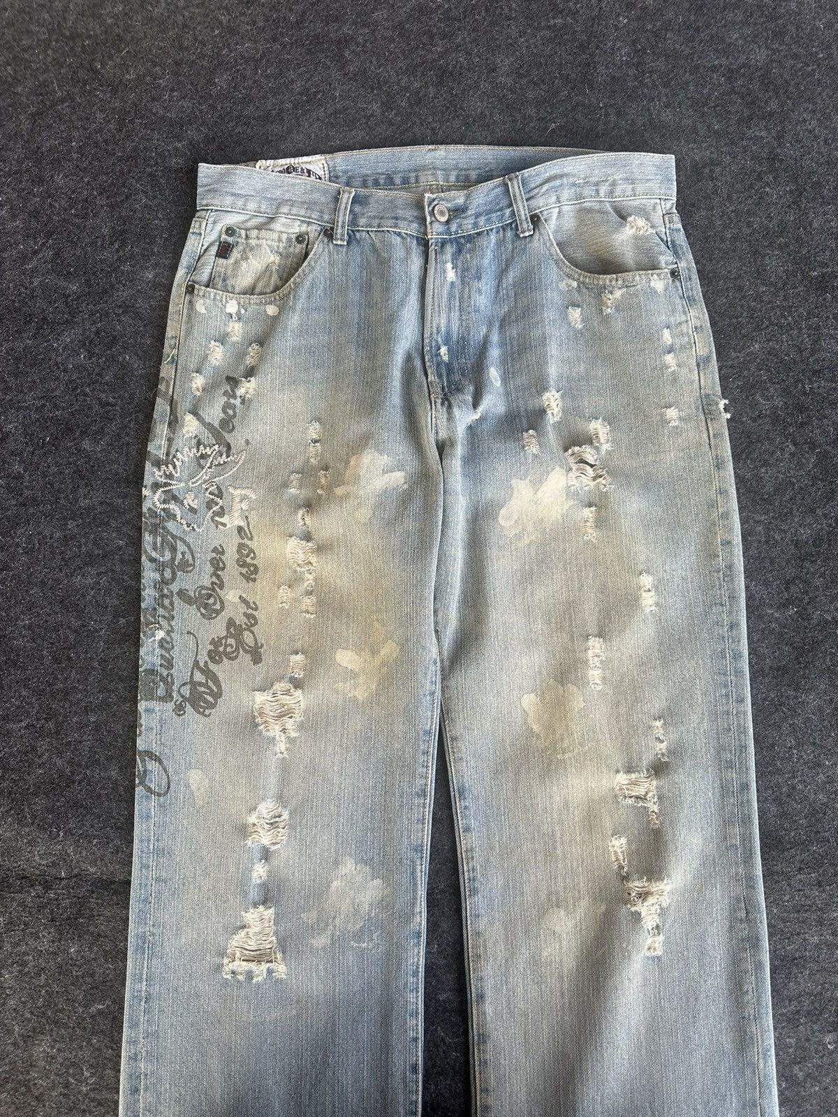 Abercrombie & Fitch Abercrombie Fitch Baggy Boot Distressed Denim 34x31 D335 Size US 34 / EU 50 - 2 Thumbnail