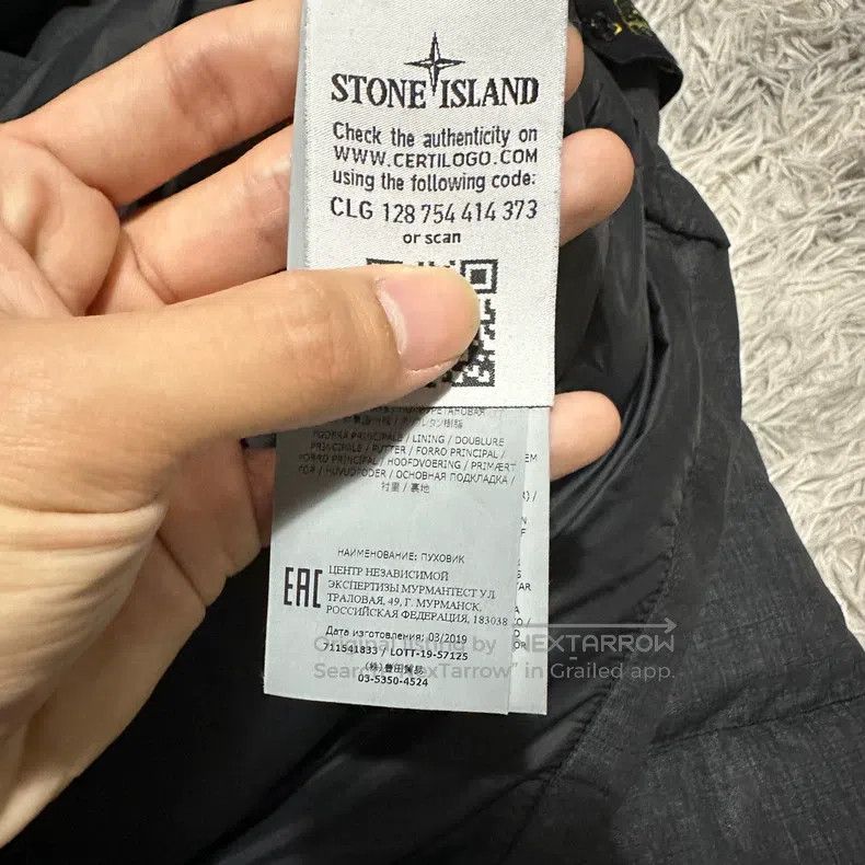 Stone Island Stone Island Linen Resin Down Jacket Coat Black L Size US L / EU 52-54 / 3 - 3 Thumbnail