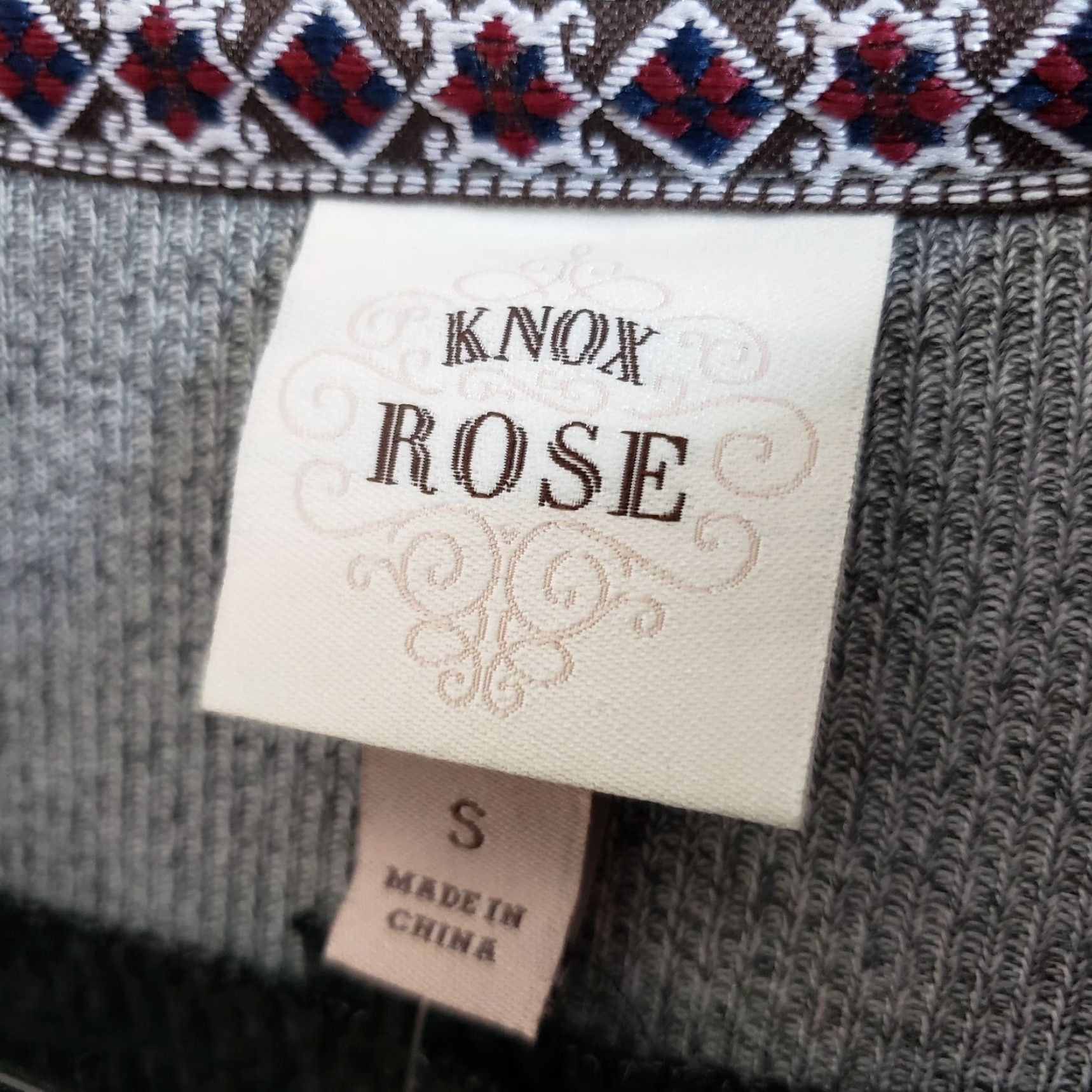 Vintage Knox Rose Cardigan Womens Sz Small Gray Open Front Long Sleeve Pockets Ribbed Size S / US 4 / IT 40 - 6 Thumbnail