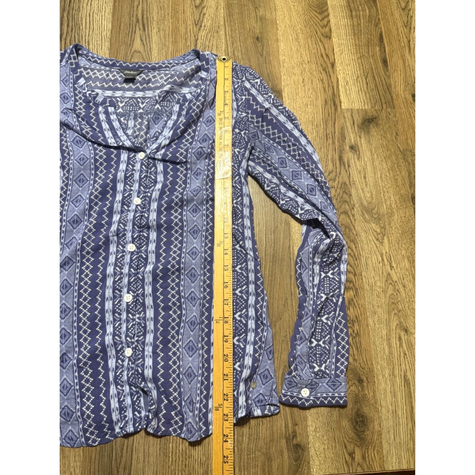 Eddie Bauer Eddie Bauer Shirt, Women's XS, Blue White, Long Sleeve, Button Up Shirt Size XS / US 0-2 / IT 36-38 - 7 Thumbnail