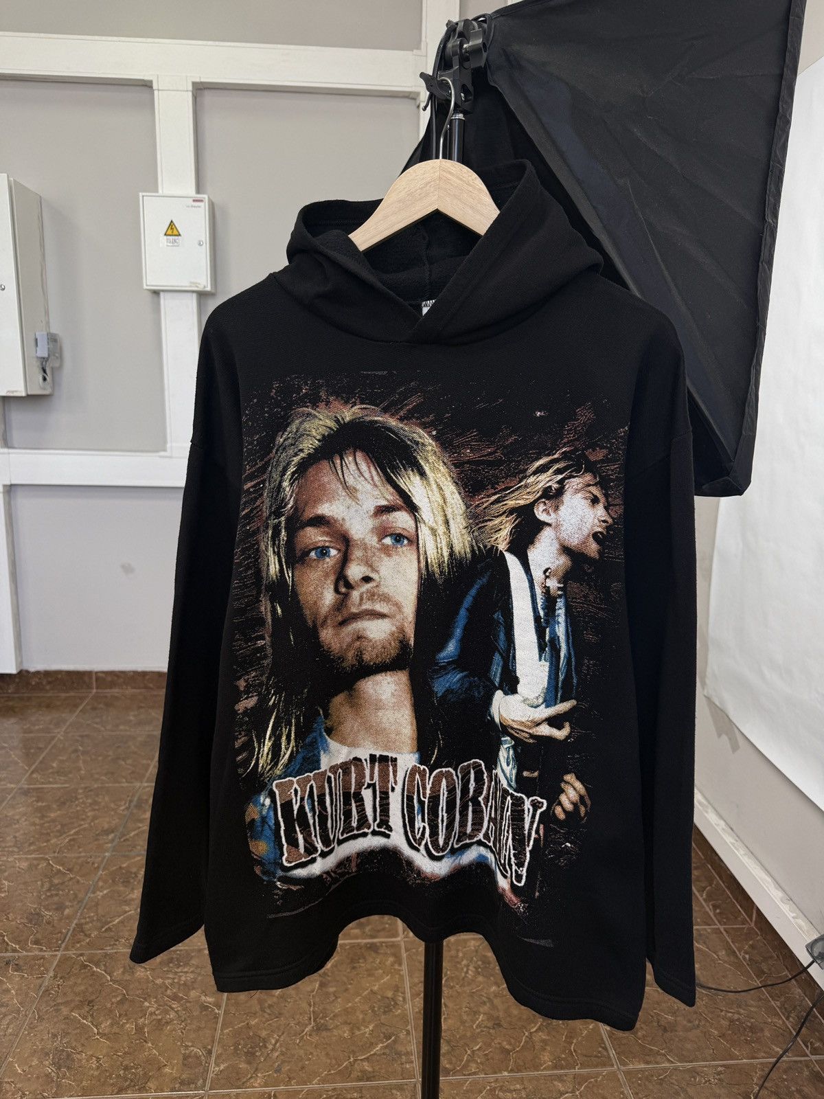 Nirvana 🇺🇸 Vintage 90s Kurt Cobain Nirvana Hoodie Rare Retro Size US L / EU 52-54 / 3 - 1 Thumbnail