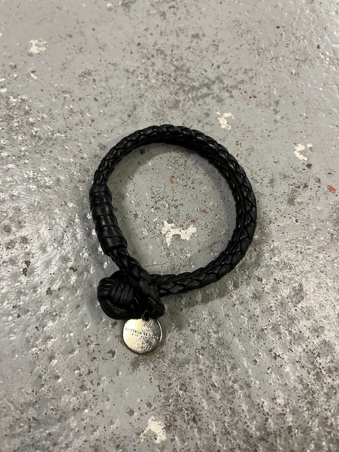Bottega Veneta Bottega Veneta Knotted Closure Black Leather Bracelet Size ONE SIZE - 2 Thumbnail