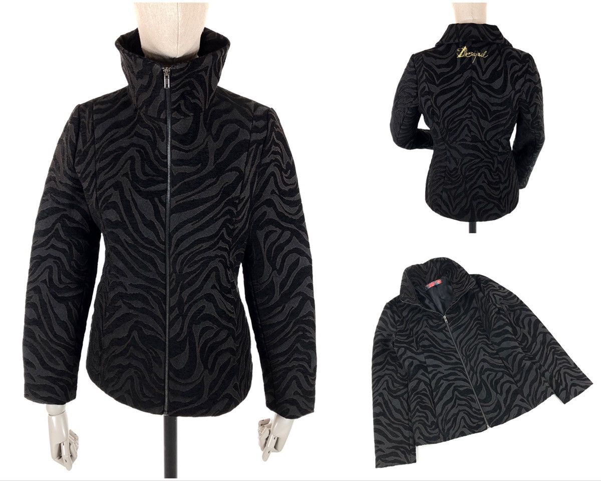 Desigual × Japanese Brand × Missoni DESIGUAL Lilosa Designer Full-Zip Long Sleeve Bomber Coat Down Jacket Size S / US 4 / IT 40 - 1 Thumbnail
