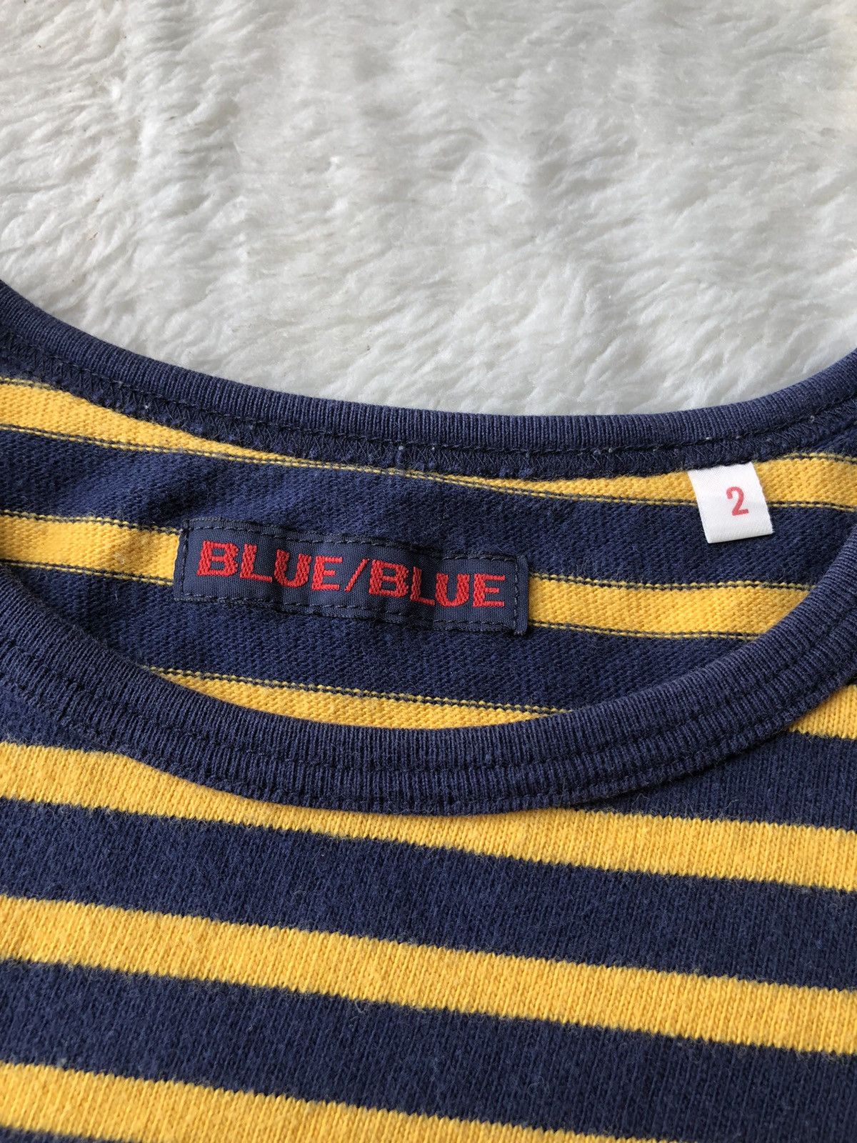 Blue Blue Japan Vintage Blue/Blue Japan Stripe Blue Yellow Shirt Tee Size US S / EU 44-46 / 1 - 11 Thumbnail