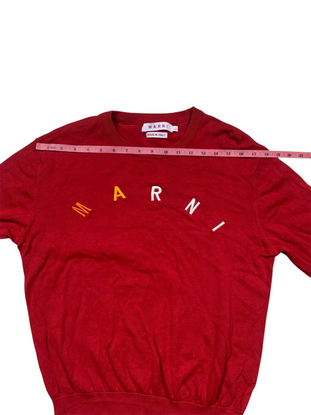 Marni Marni Logo Crewneck Sweater Size US L / EU 52-54 / 3 - 5 Thumbnail