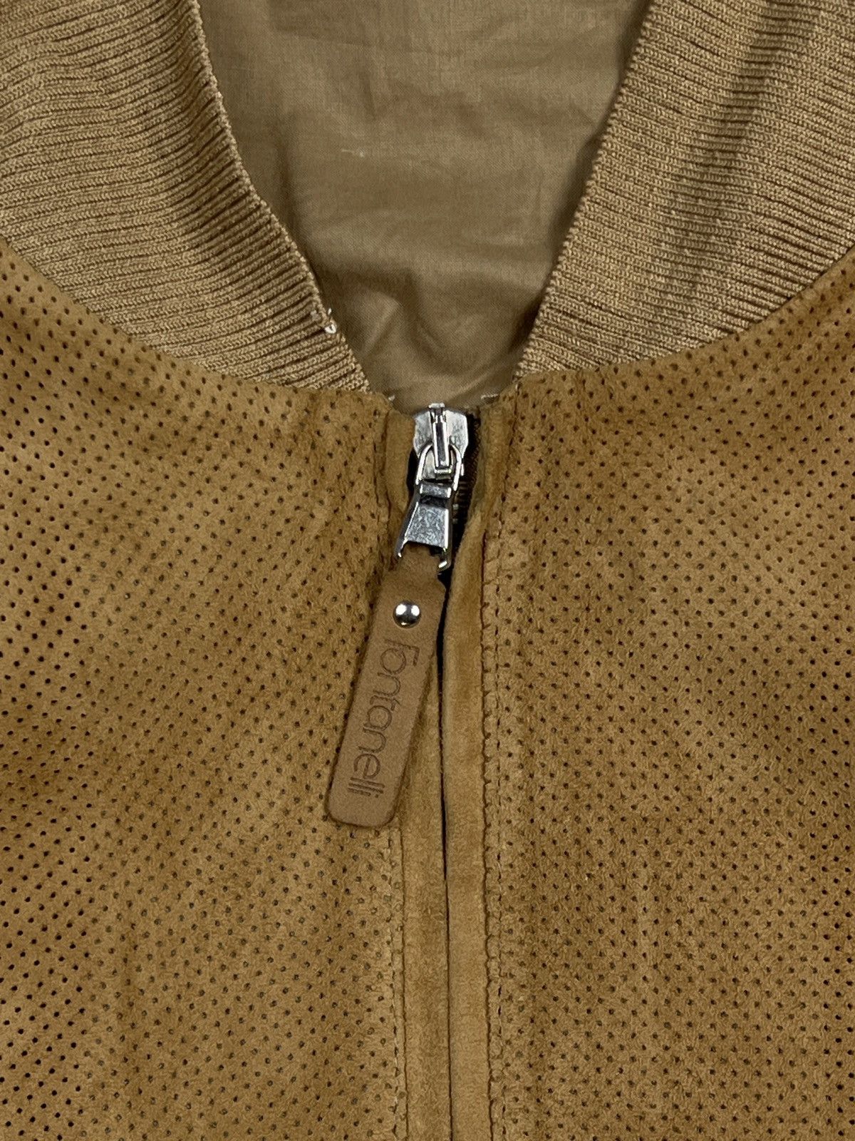 Designer Fontanelli Perforated Suede Jacket (Y0637) Size US XXL / EU 58 / 5 - 4 Thumbnail
