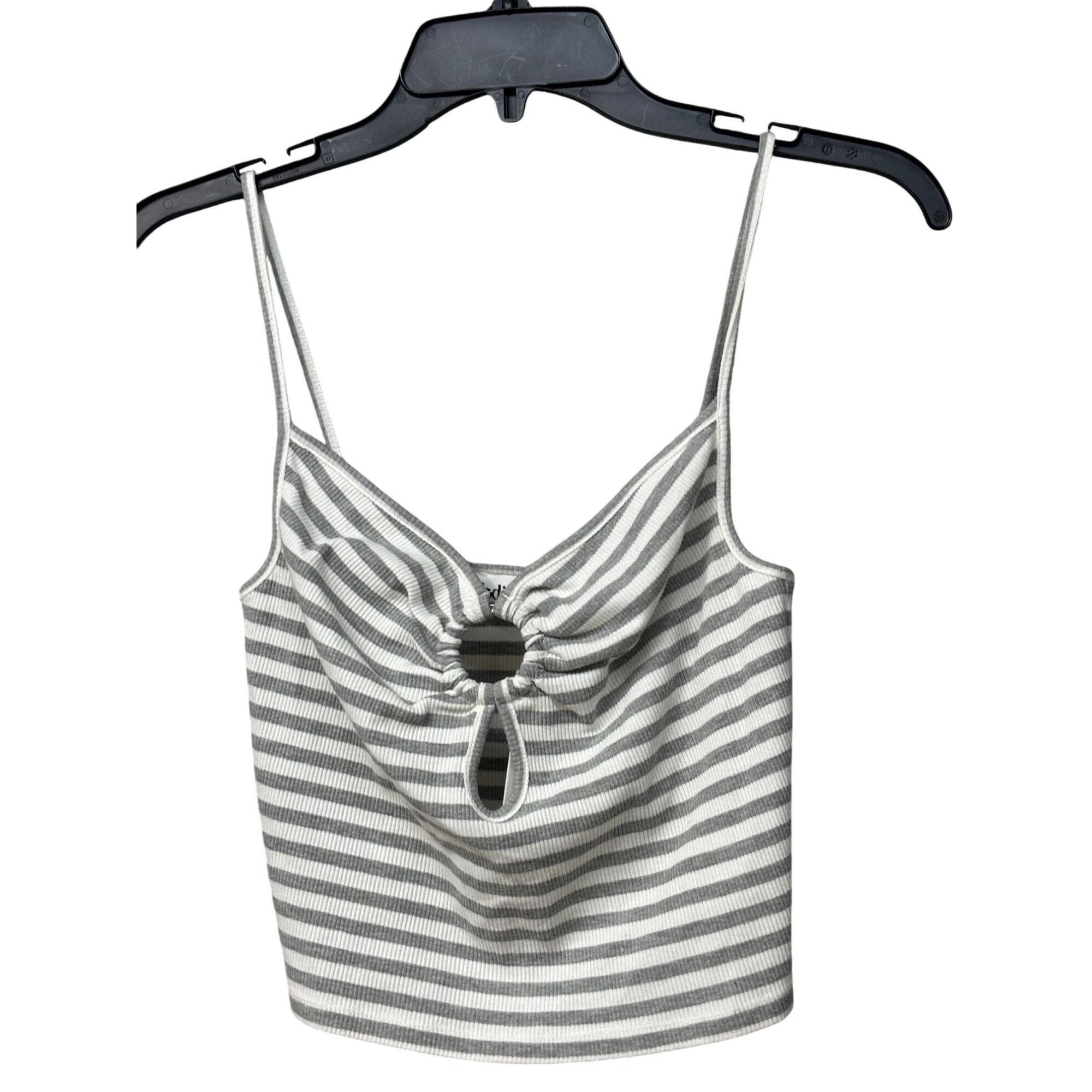 Other Elodie Women’s Keyhole-front, Rikbbed, Cropped tank top, Gra Size XS / US 0-2 / IT 36-38 - 5 Thumbnail