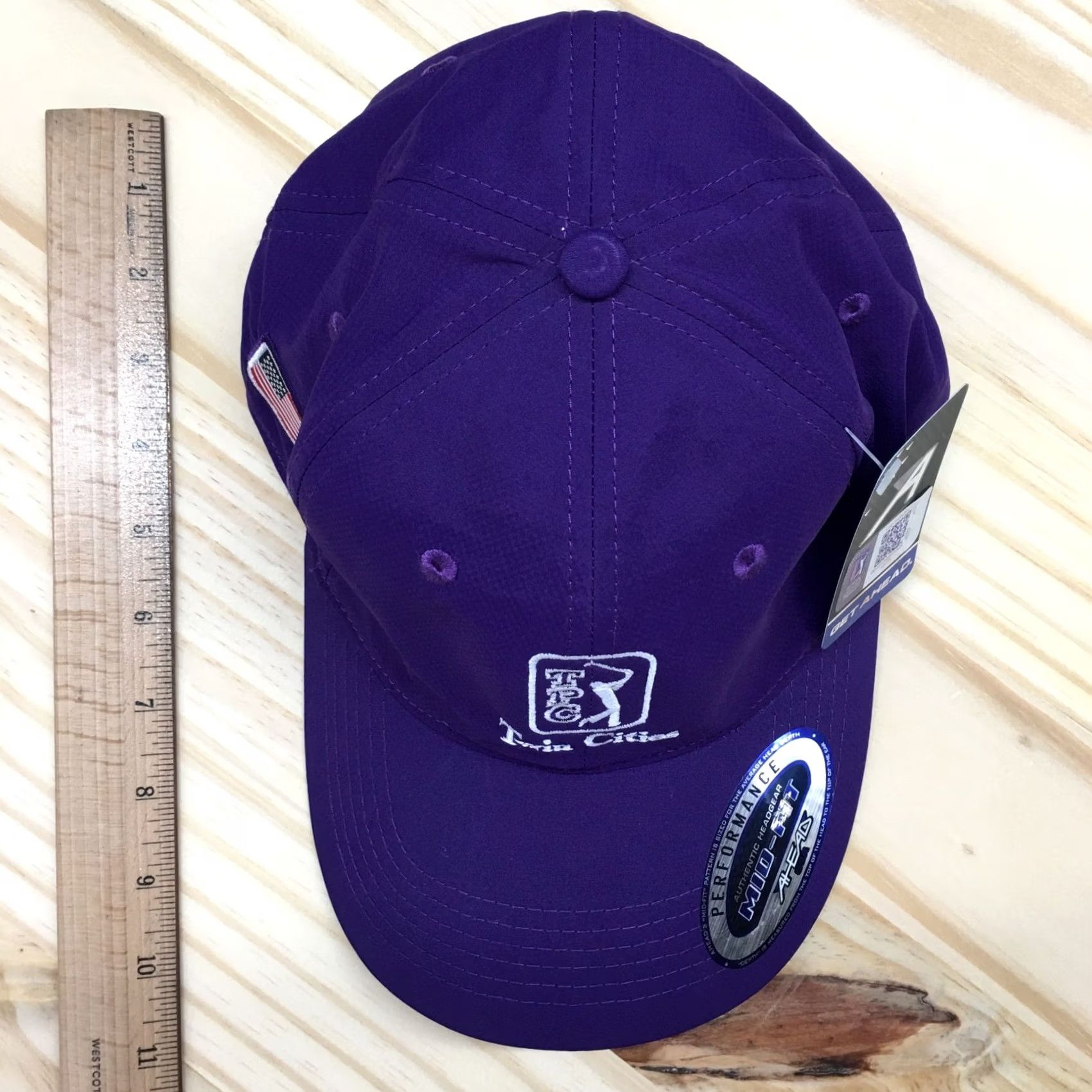 Vintage AHead TPC Twin Cities Baseball Cap Unisex Purple OS Mid Fit Embroidered Logo Size ONE SIZE - 7 Thumbnail