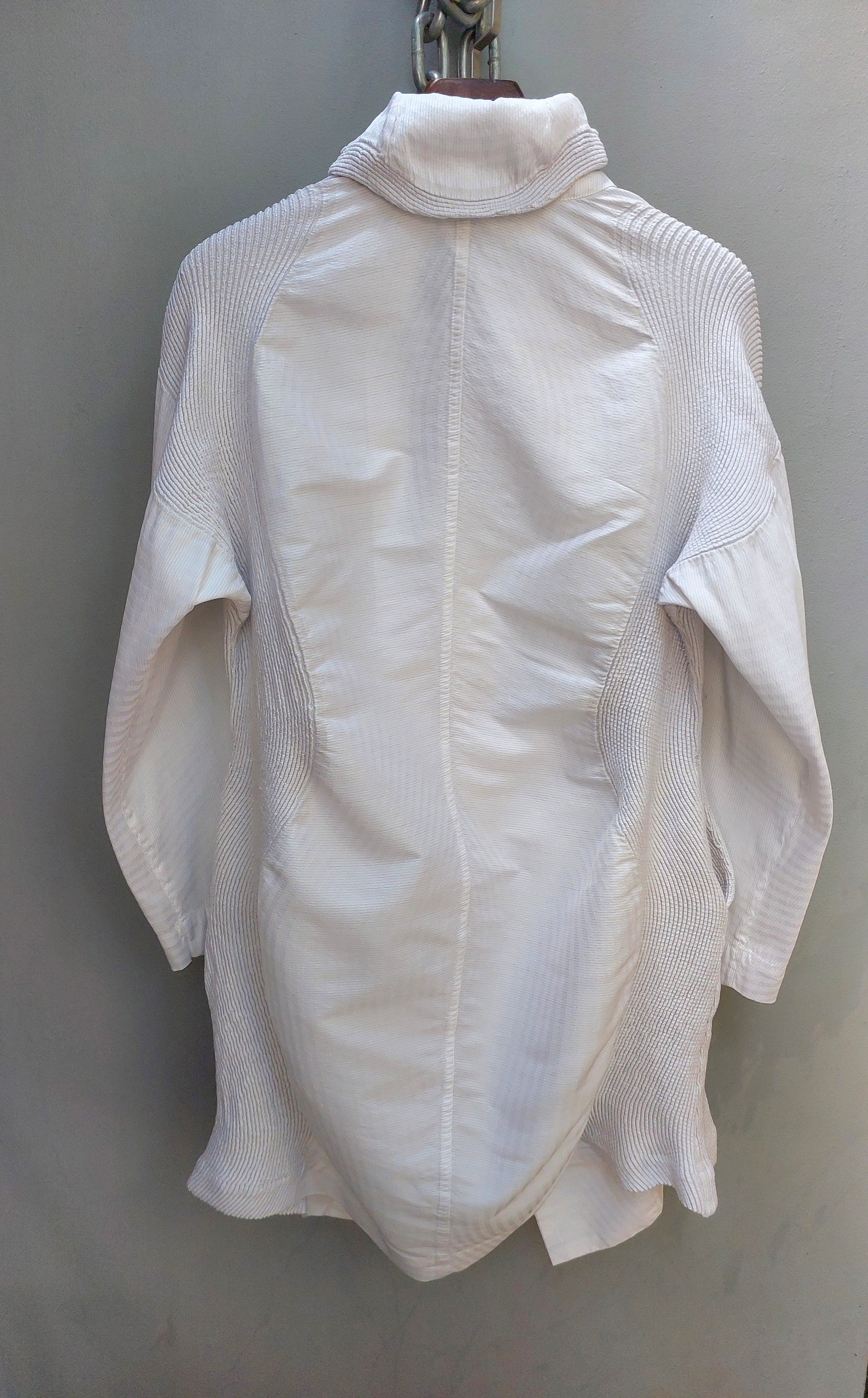Issey Miyake Issey Miyake White Long Coat Size XS / US 0-2 / IT 36-38 - 7 Thumbnail