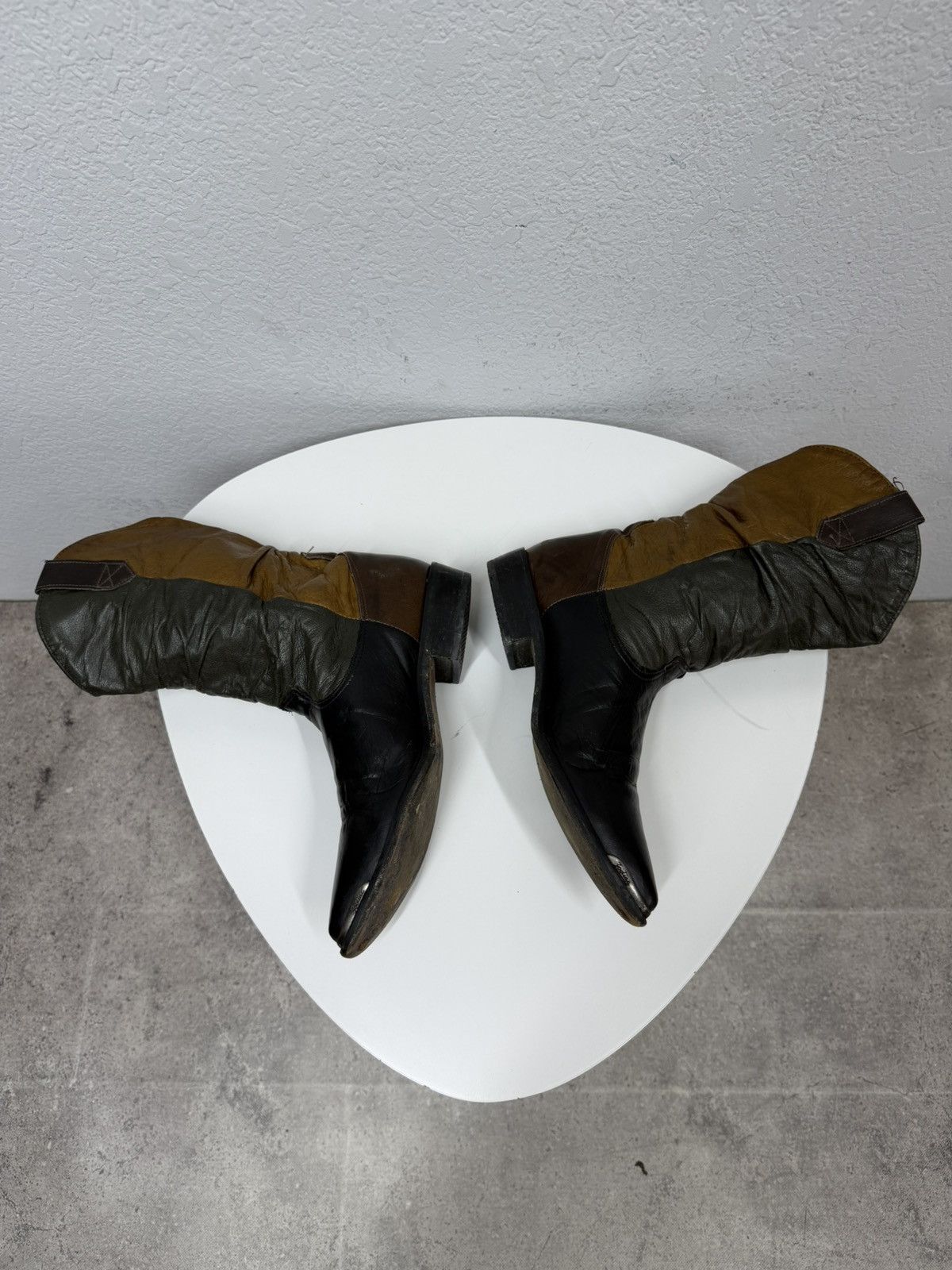If Six Was Nine Vintage Harley Davidson Guidi Style High Leather Biker Boots Size US 10.5 / EU 43-44 - 10 Thumbnail