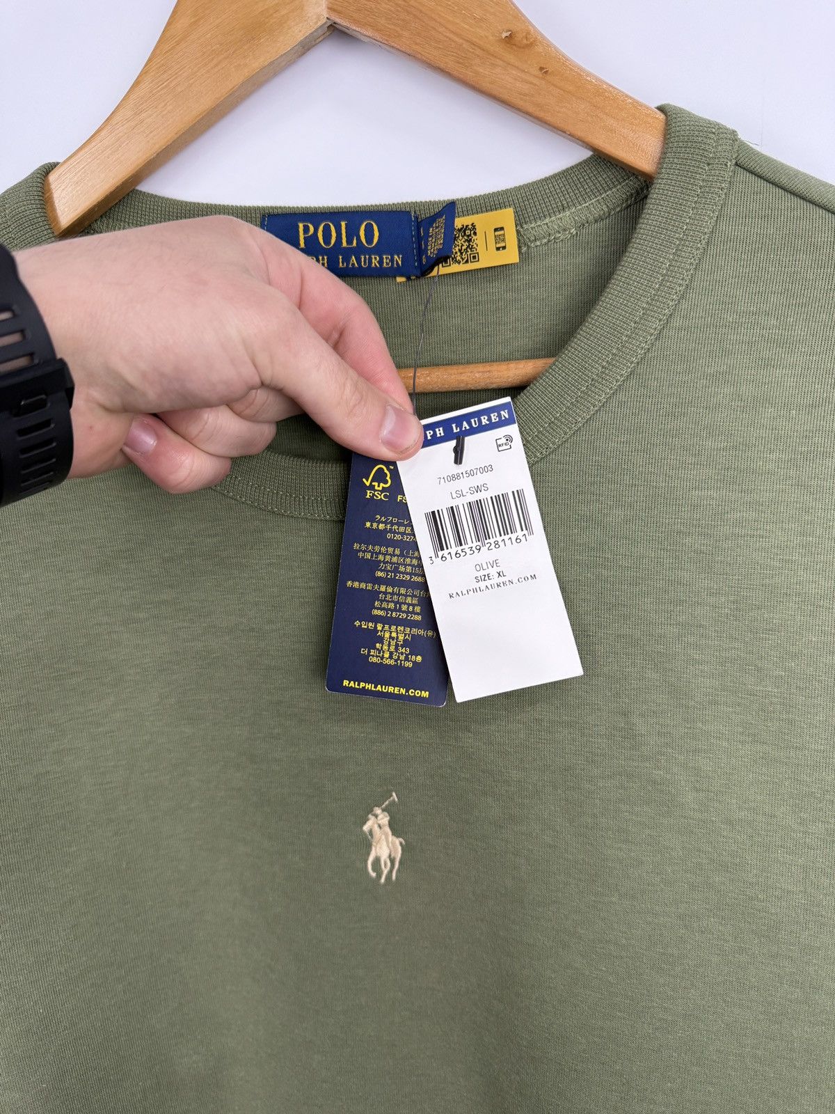 Polo Ralph Lauren 🇺🇸 NWT❗️Polo Ralph Lauren Double Knit Sweatshirt Olive Rare Size US XL / EU 56 / 4 - 13 Thumbnail