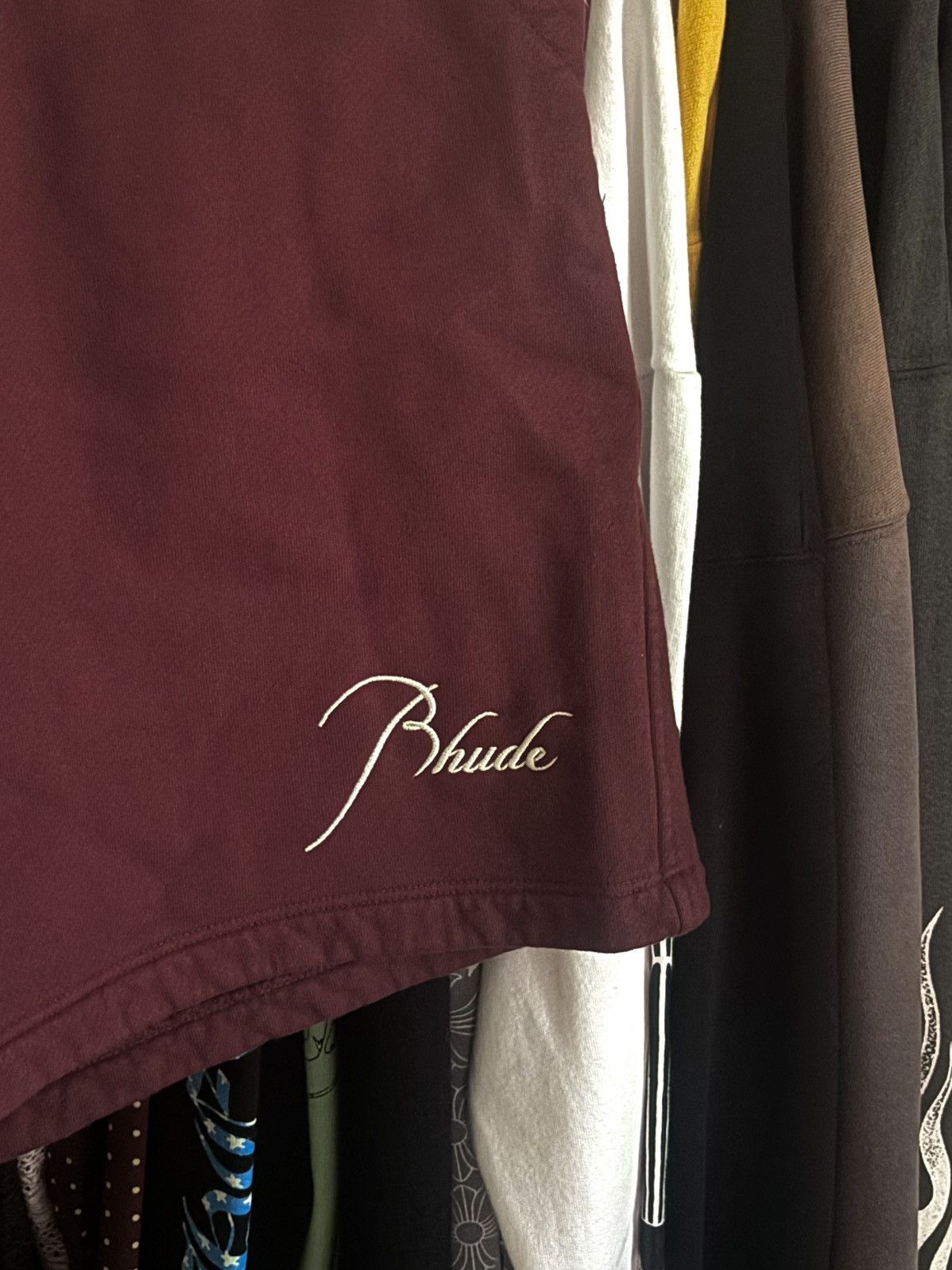 Rhude XL - THICK SCRIPT SHORTS Size US 36 / EU 52 - 4 Thumbnail