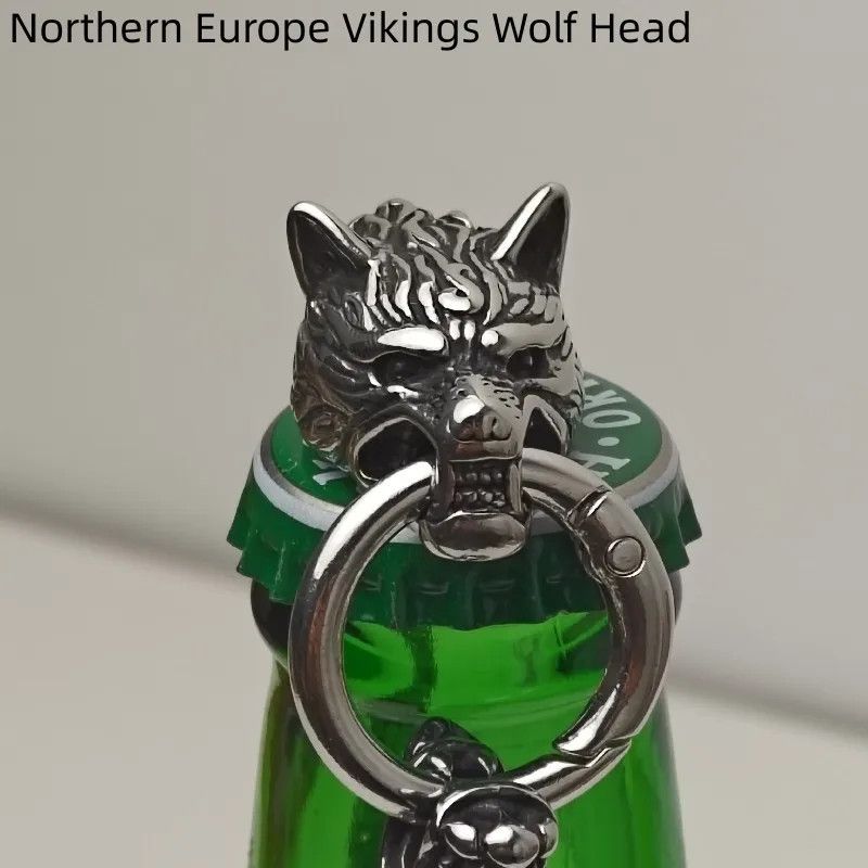 Japanese Brand × Jewelry Stainless Steel Wolf Head Punk Pants Chain Silver Size ONE SIZE - 8 Thumbnail