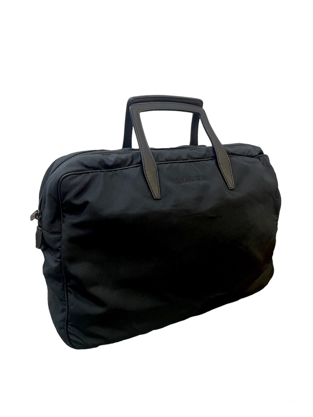 Loewe Loewe Black Nylon Leather Handle Travel Bag Size ONE SIZE - 1 Thumbnail